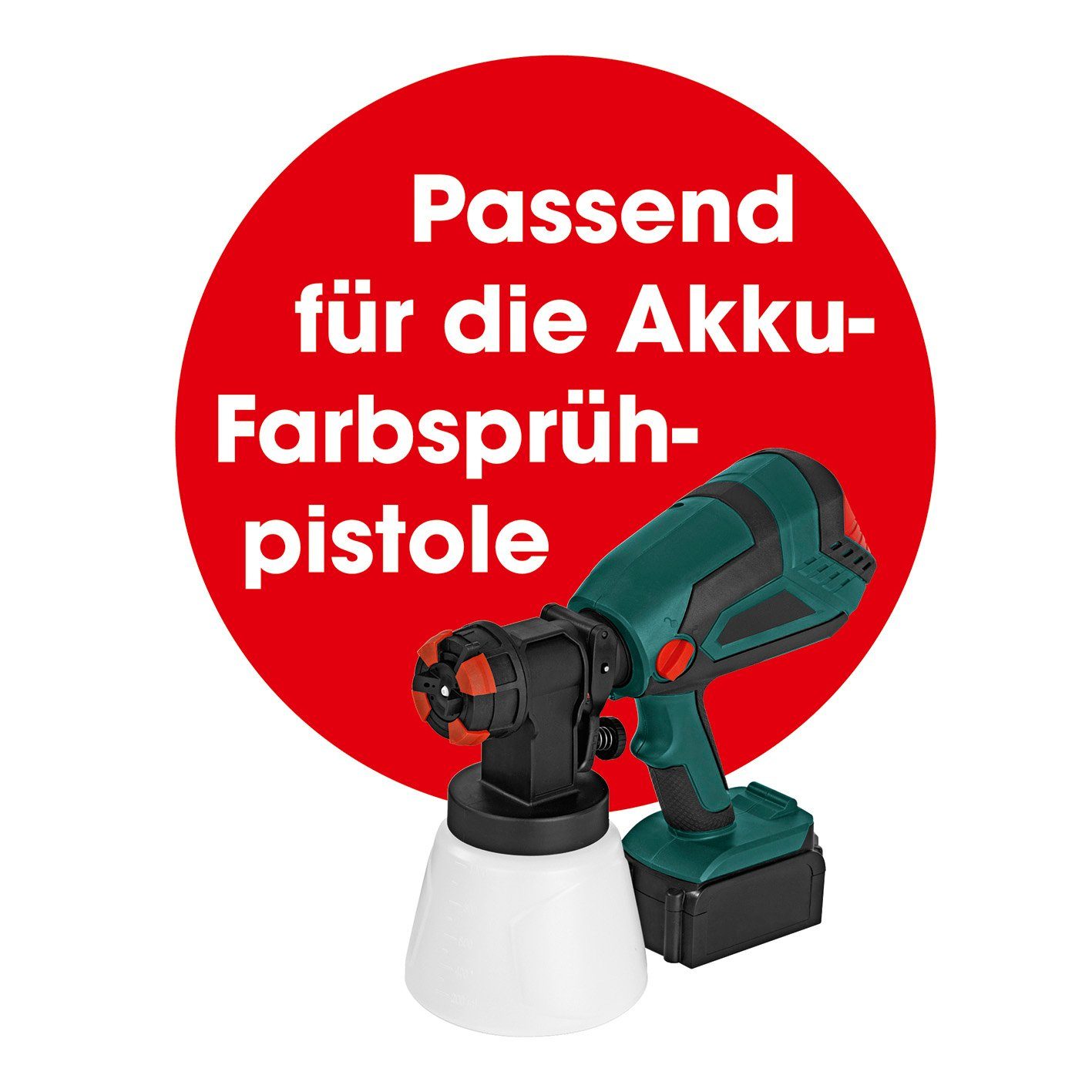 1000 - Farbsprühgerät - EASYmaxx Farbbehälter Akku-Farbpistole, (1-tlg) EASYmaxx ml Für