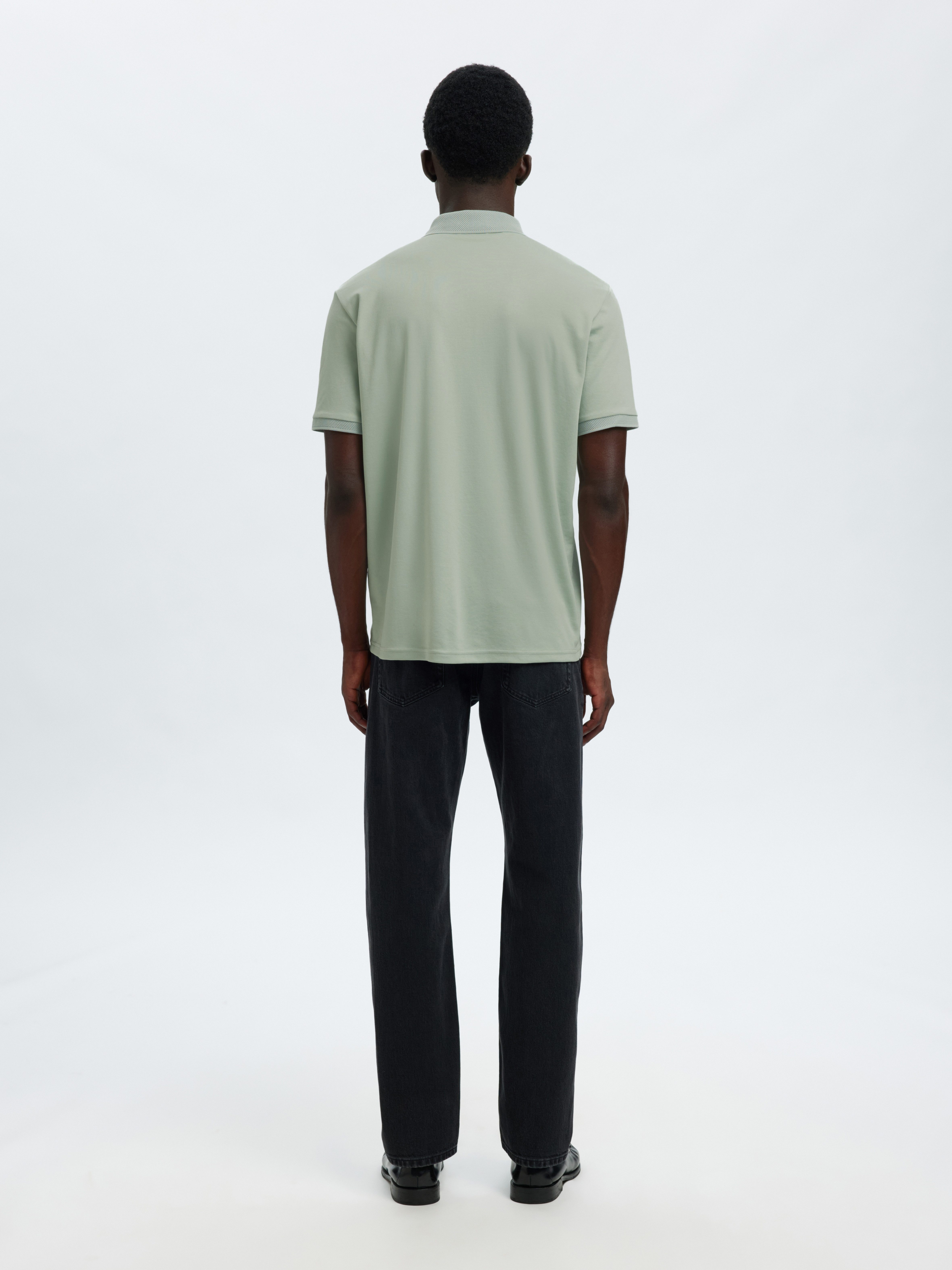 Selected Poloshirt SLHFAVE BUTTON SS POLO NOOS Baumwollmischung, regular fit