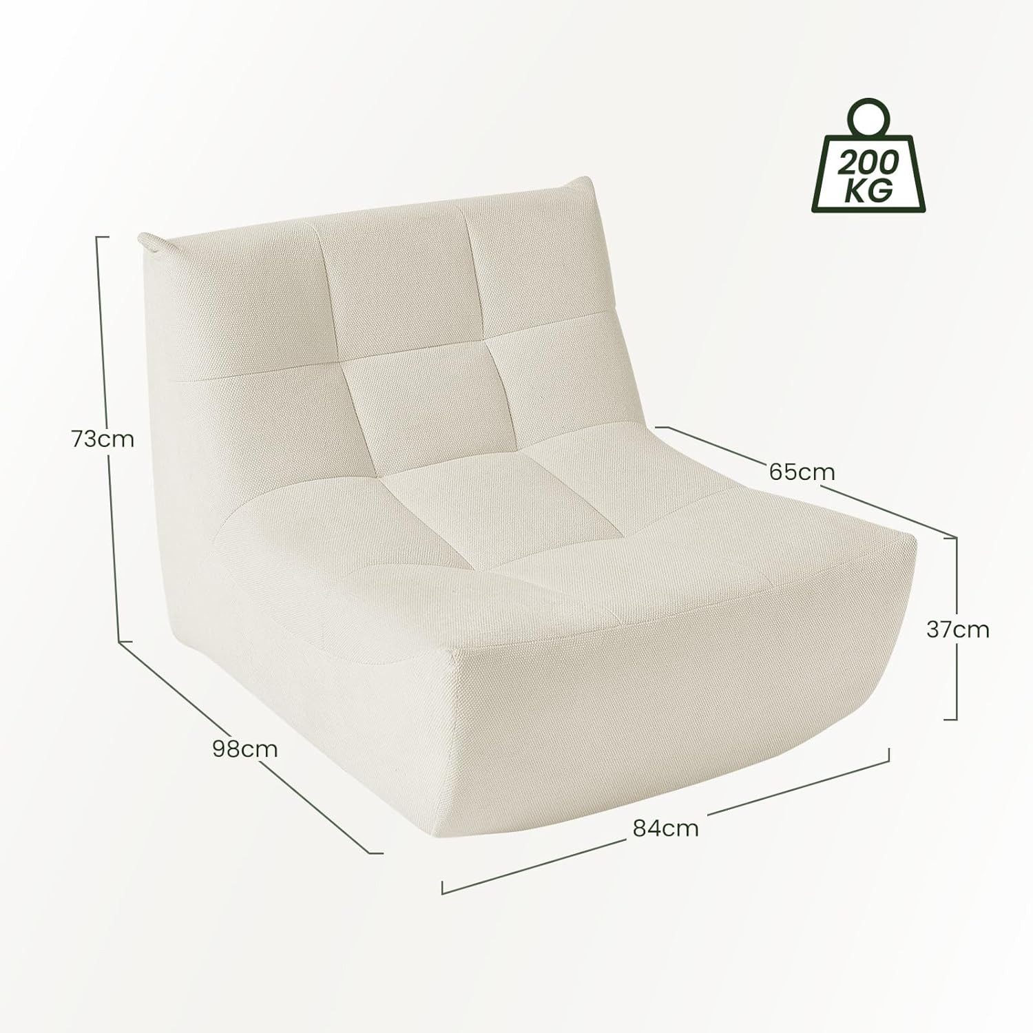 EUGAD Sitzsack (1 St), Relaxsessel bequem Sofa für Wohnzimmer