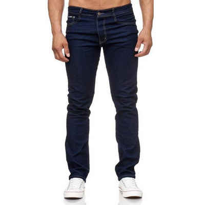 IProfash Stretch-Jeans Herren Jeans Hose Regular Fit Dunkelblau Gerades Bein Stonewashed (1-tlg)