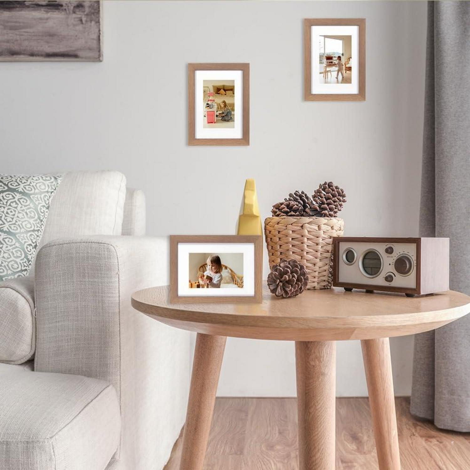 LuxusKollektion Einzelrahmen Bilderrahmen A5 Holz Braun Wandmontage