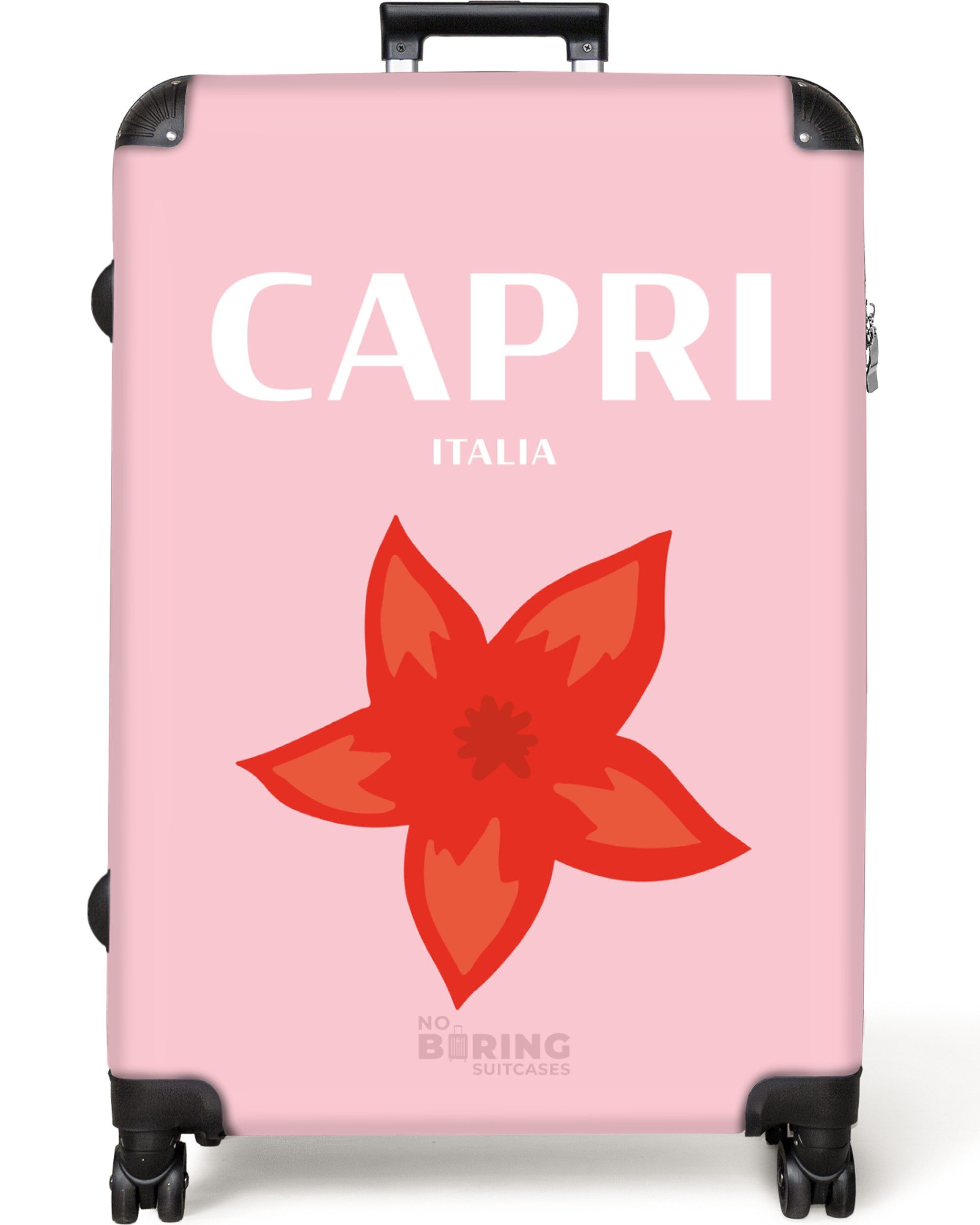 NoBoringSuitcases.com© Hartschalen-Trolley Rosa mit Capri Italien günstig online kaufen