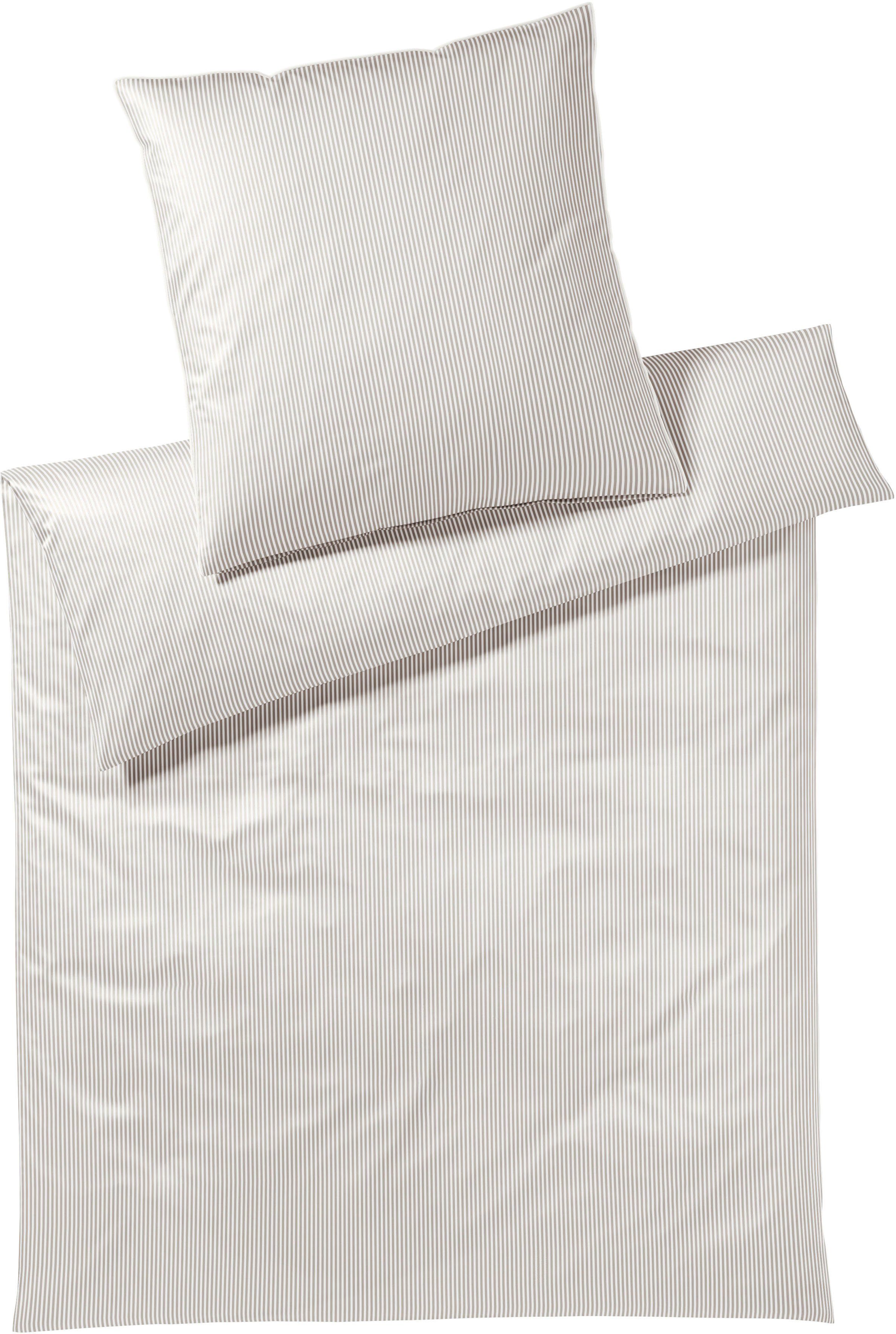 Elegante Bettwäsche Hamburger Streifen, Mako-Satin, 2 günstig online kaufen