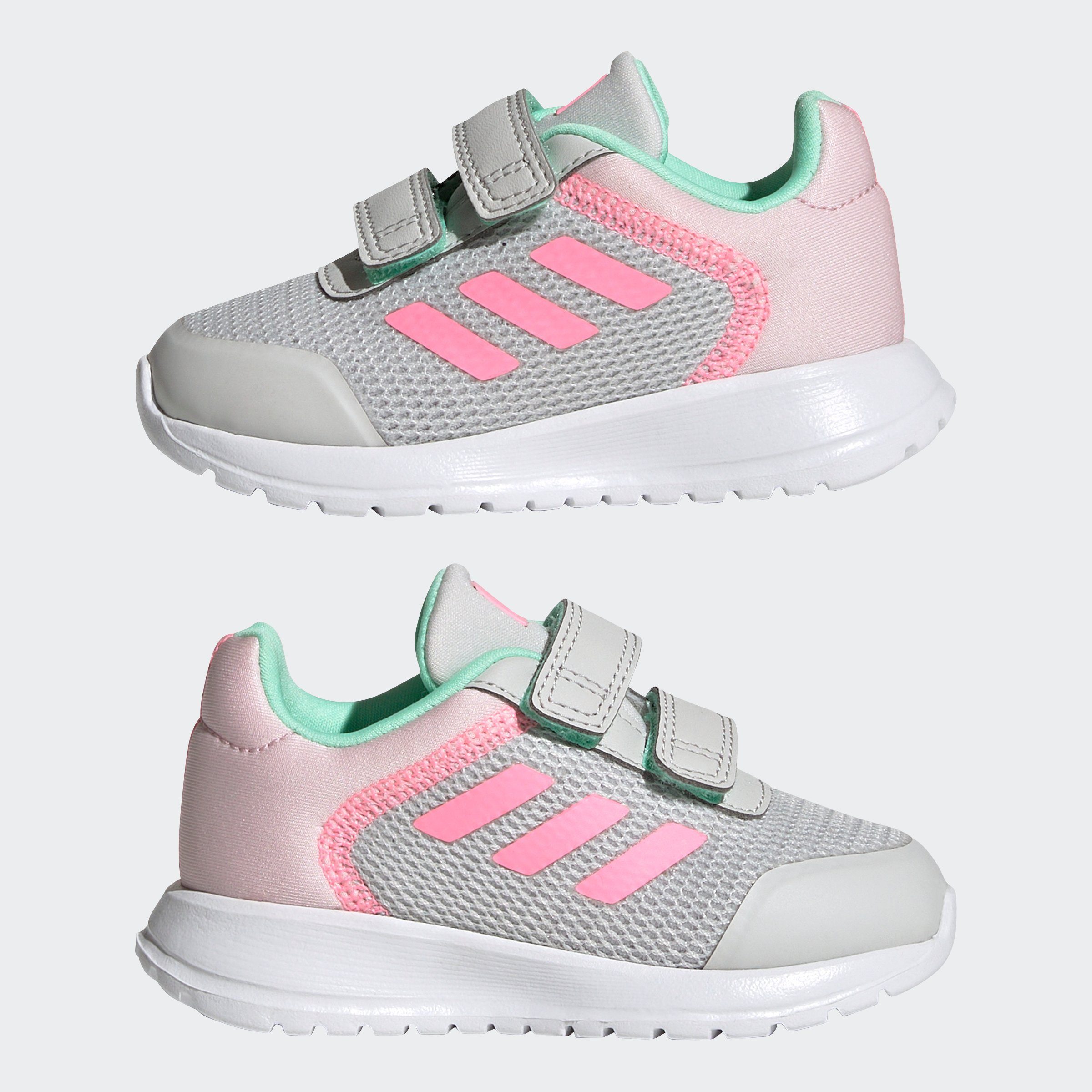 adidas Sportswear TENSAUR mit grau-rosa Sneaker RUN Klettverschluss