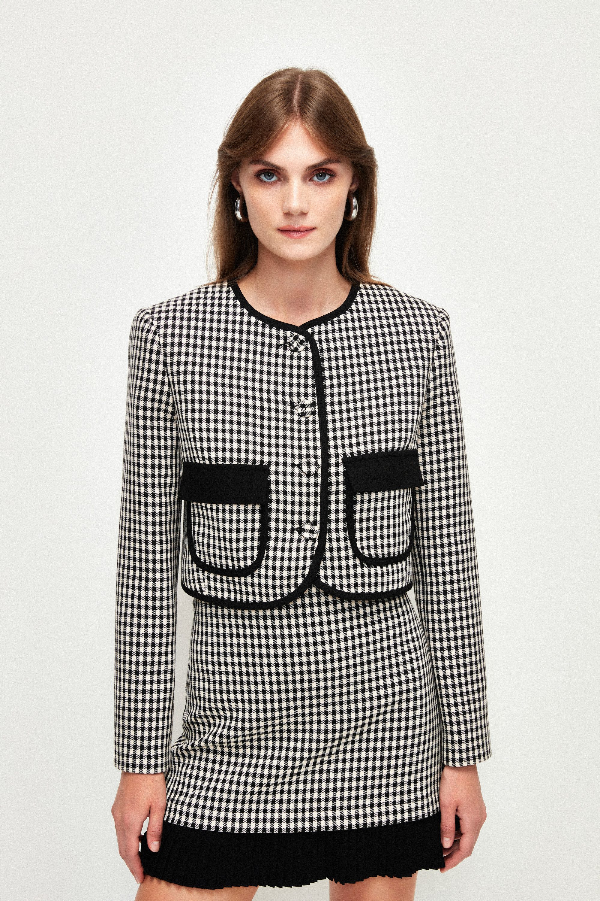 adL Kurzblazer Jacke mit Taschendetail