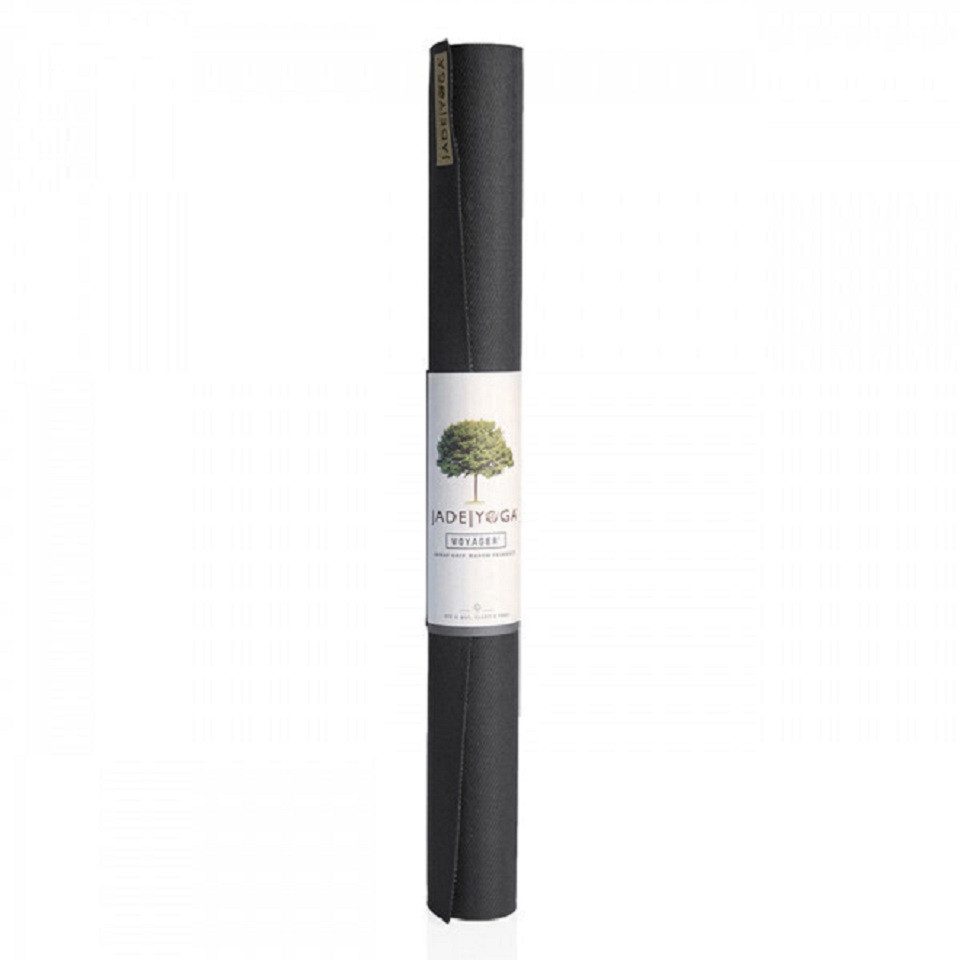 Jadeyoga Yogamatte Jade Voyager 1/16'' 68'' (1.6mm, 173cm) black, die beste Matte, wenn Du wenig Platz zum Verstauen hast