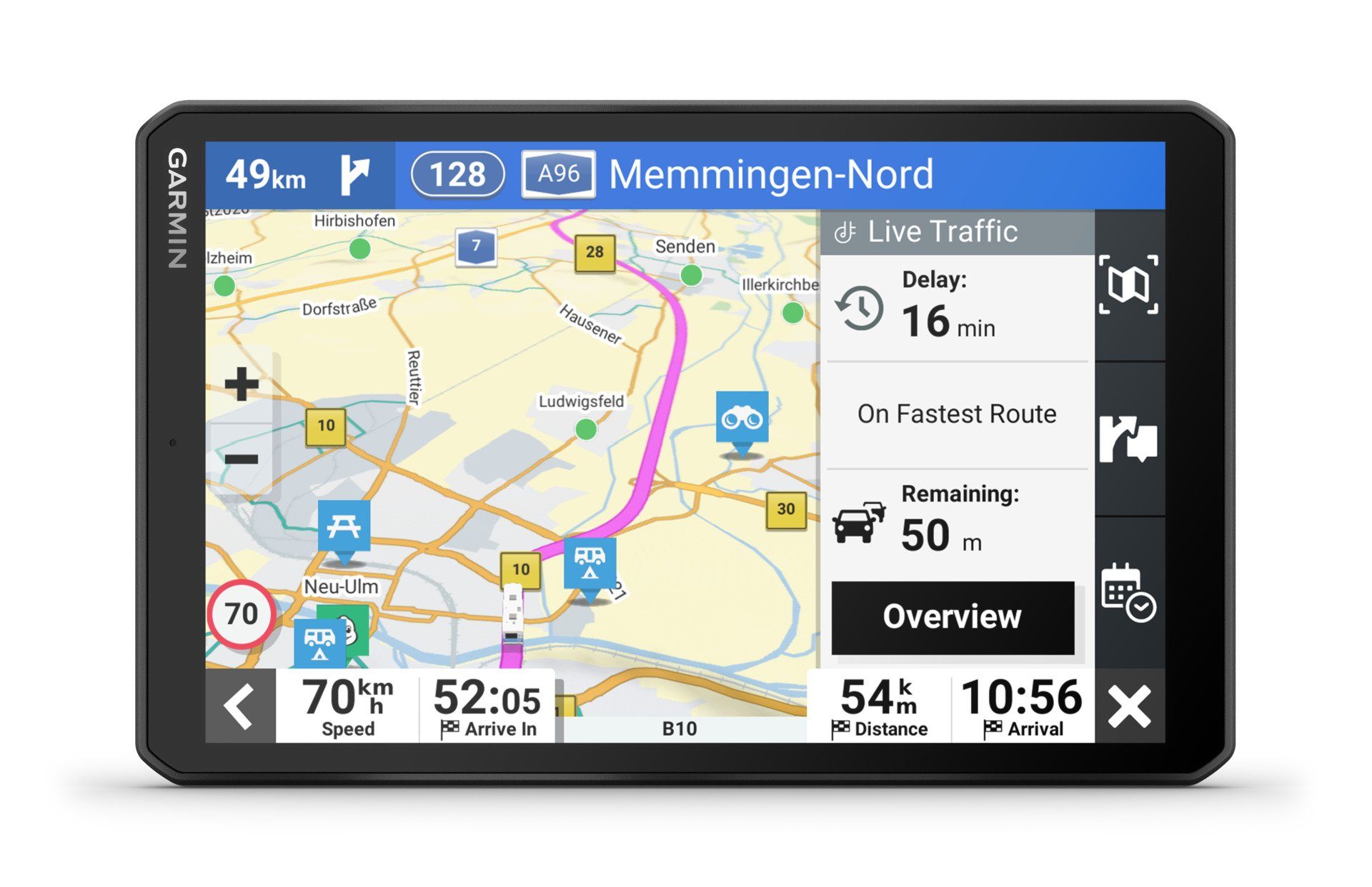 Garmin Camper MT-D Navigationsgerät Karten-Updates, 895 (Europa Länder), (45 Bluetooth) EU