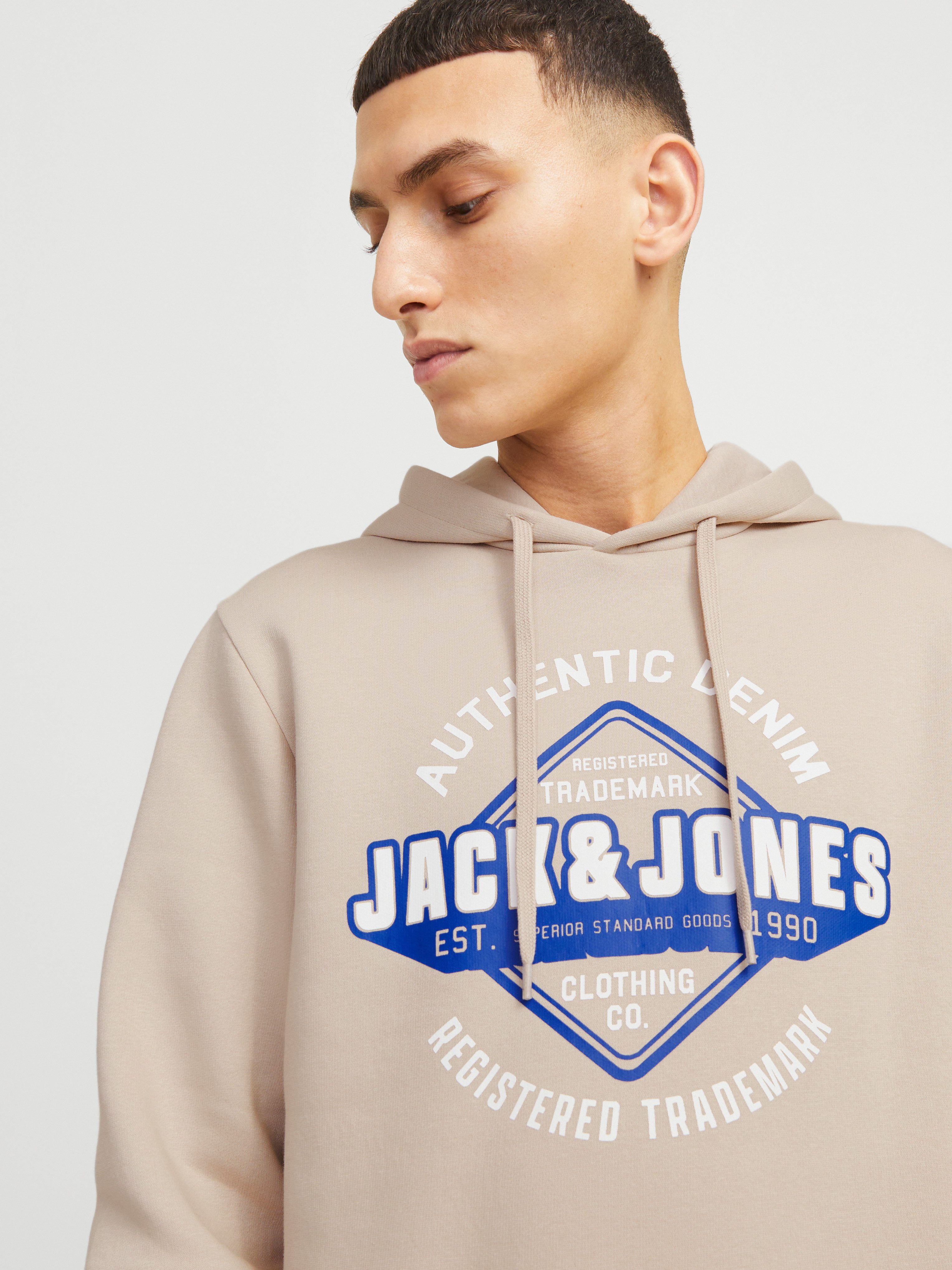 Jack & Jones Kapuzensweatshirt JJELOGO SWEAT HOOD 2 COL 24/25 NOOS mit Logo günstig online kaufen