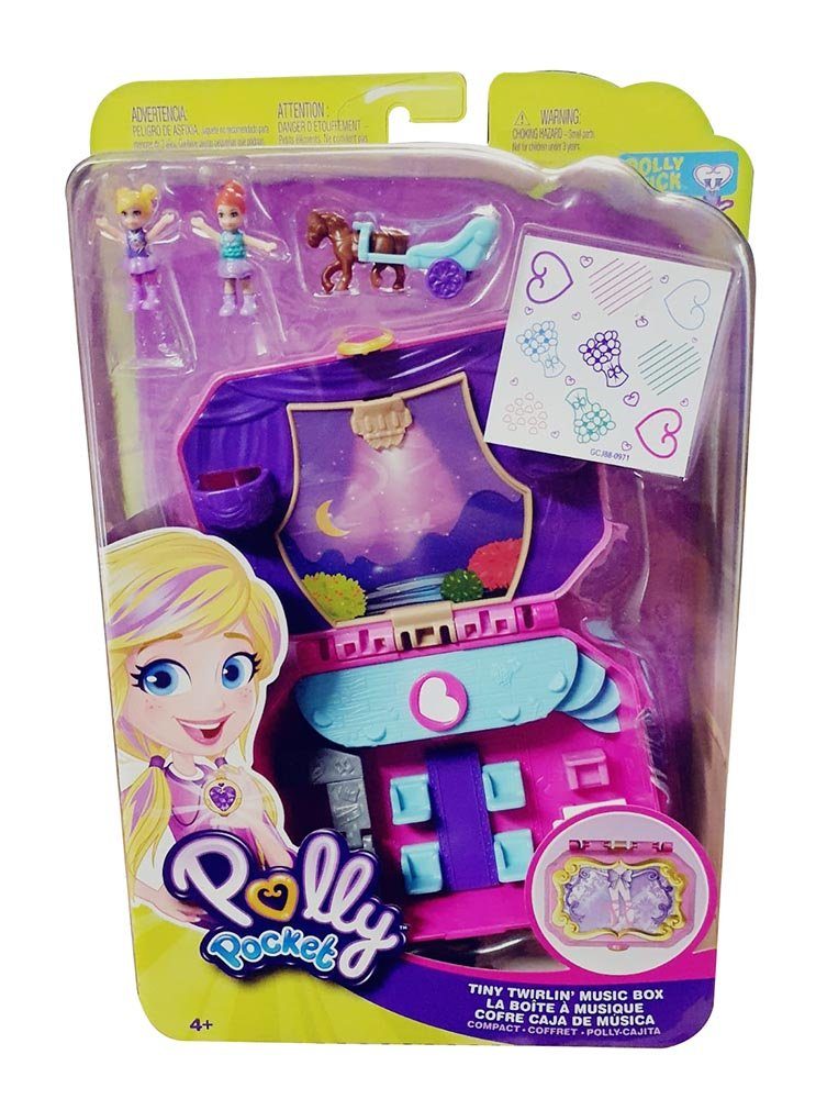 Polly Pocket Spielfigur Balettschatulle mit Bühne und tollen Accessoires, (5-tlg), Puppenfiguren