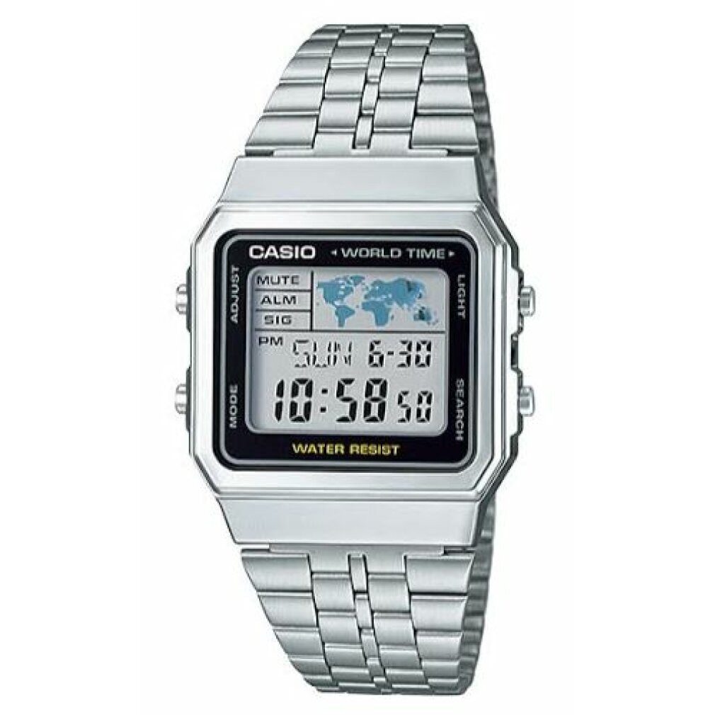 Luxusuhr Unisex Digital mit Edelstahl Armbanduhr A500WA1D