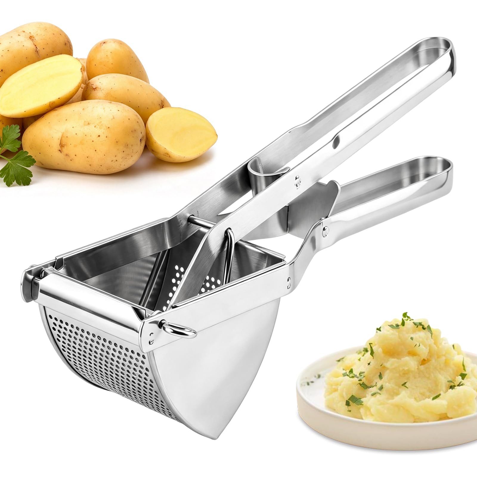 SURFOU Kartoffelpresse Kartoffelpresse Edelstahl mit Hebelgriff für Kartoffelpüree (1 St)