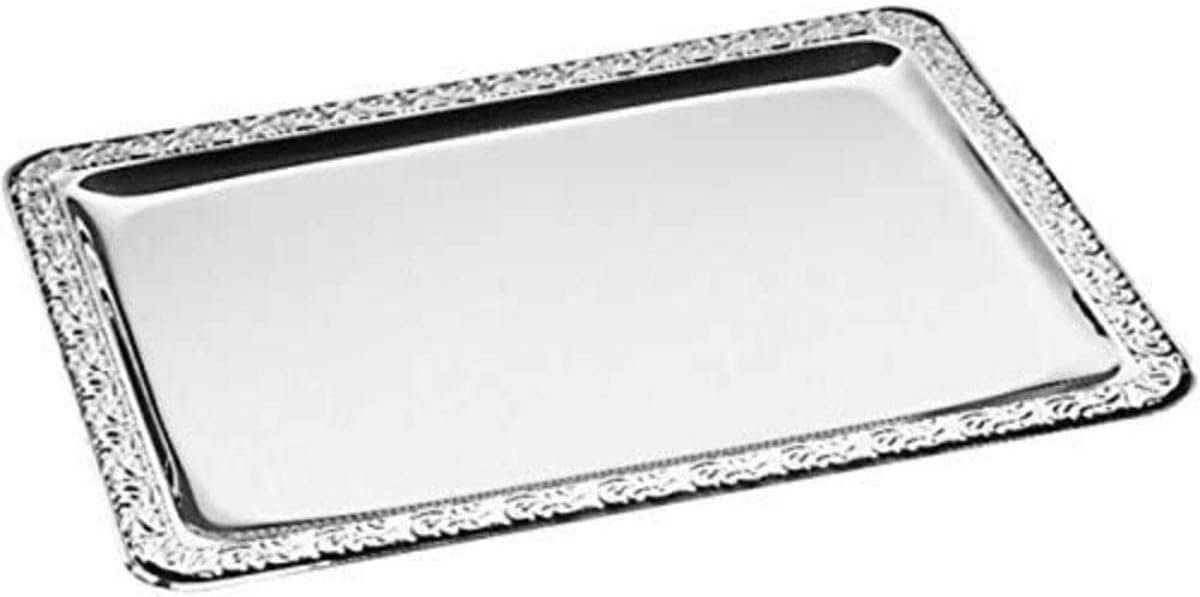 APS Tablett APS Edelstahltabletts Tablett -SCHÖNER ESSEN- 382