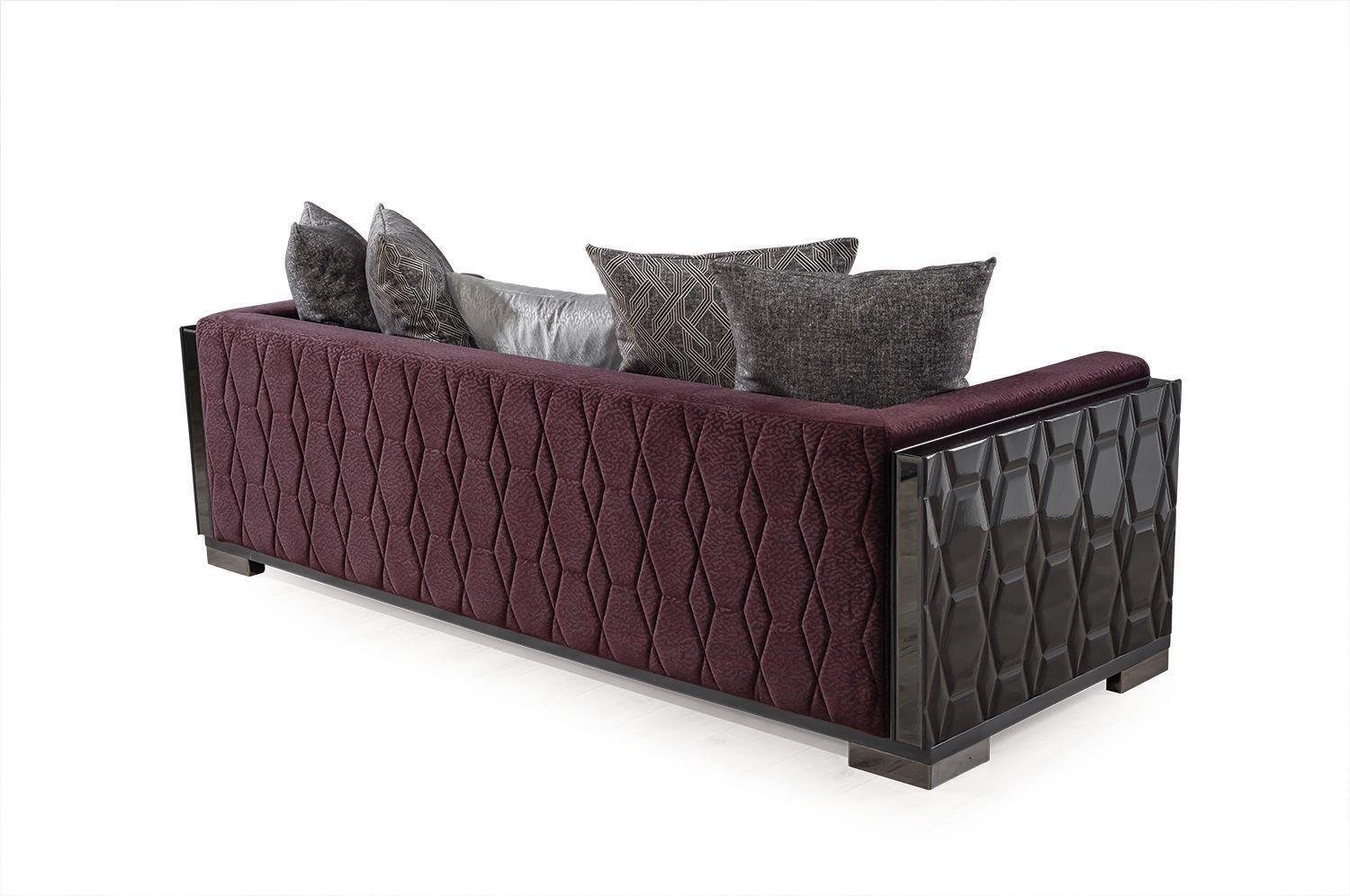 Teile Luxus 3+3+1 Sofa Gruppe Sitzer Sofas, 3 Sitzer JVmoebel Wohnzimmer Sofagarnitur Sofa