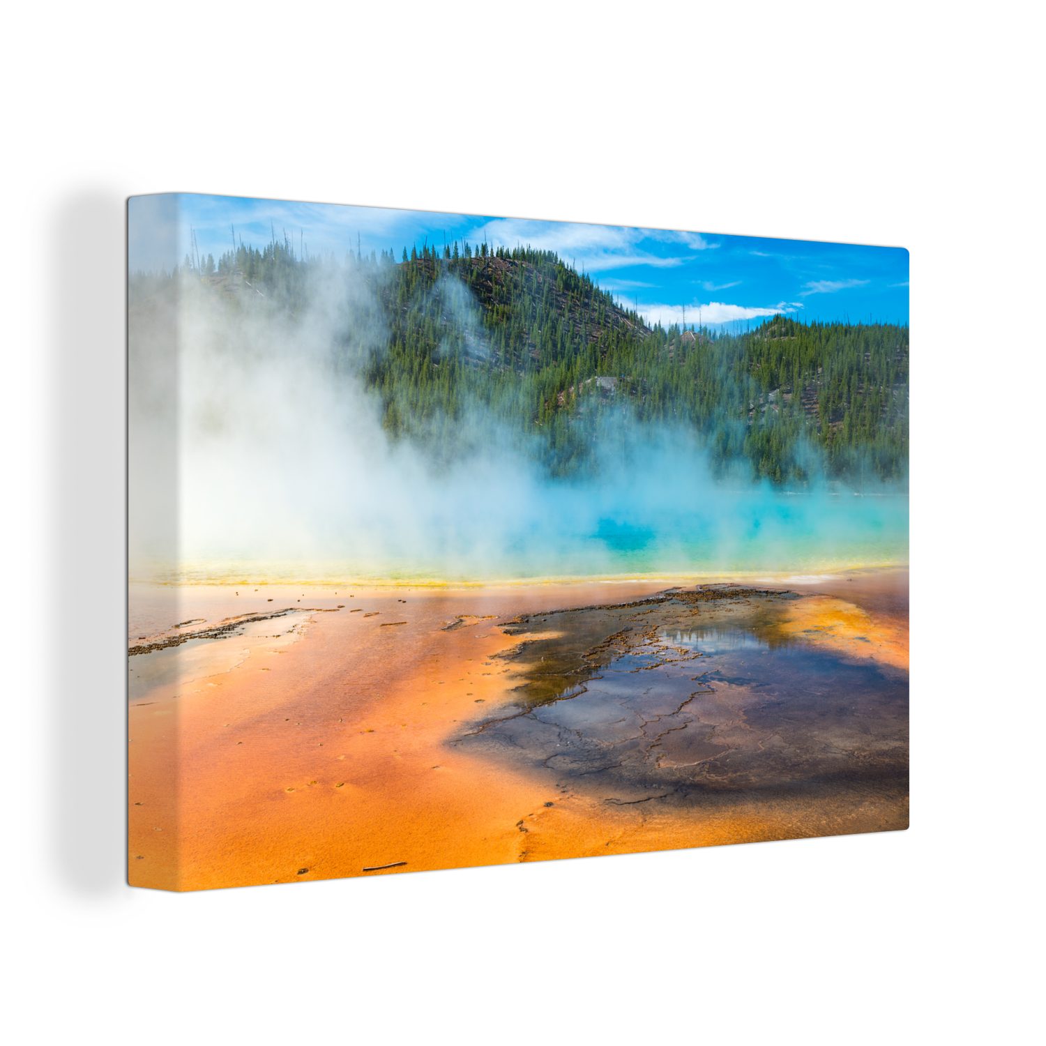 Yellowstone-Nationalpark St), Wanddeko, Amerika, Leinwandbild (1 Leinwandbilder, OneMillionCanvasses® Aufhängefertig, Wandbild 30x20 cm