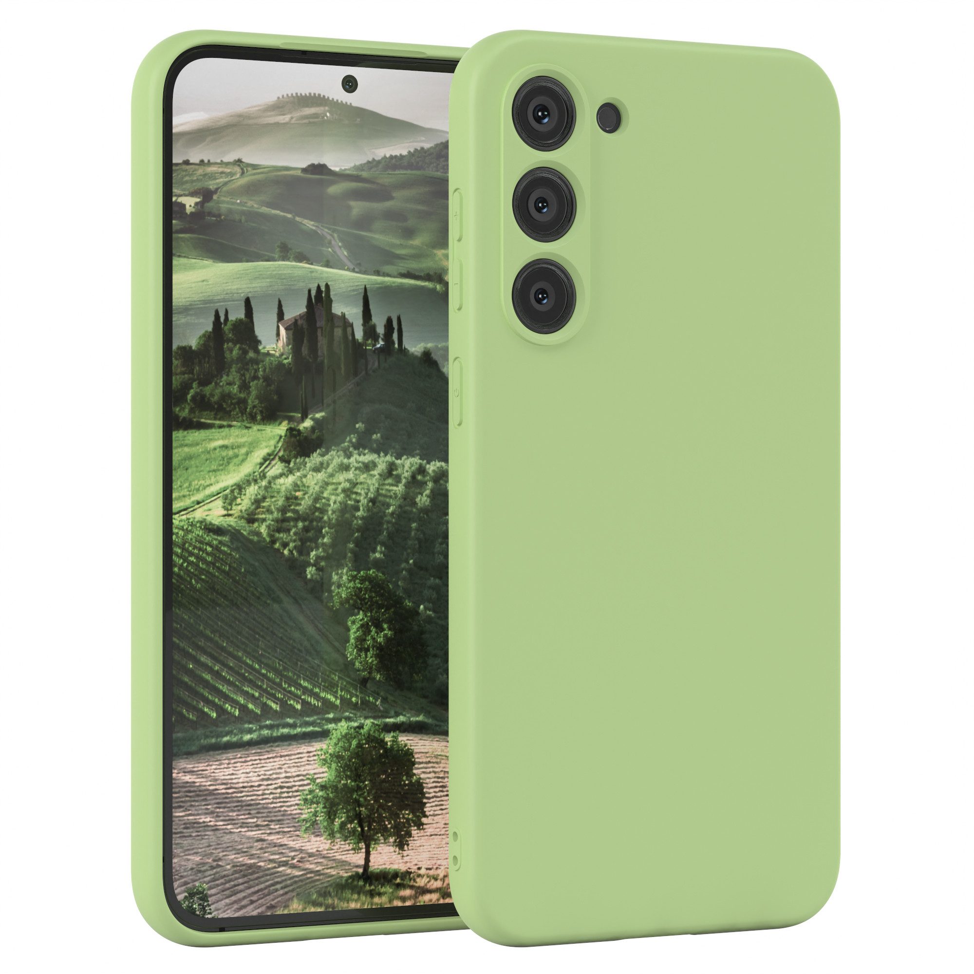EAZY CASE Handyhülle für Samsung Galaxy S23 Plus Hülle Silikon 6,6 Zoll, Smart Slimcover Matt Silikon Schutzhülle mit Kameraschutz tpu Grün