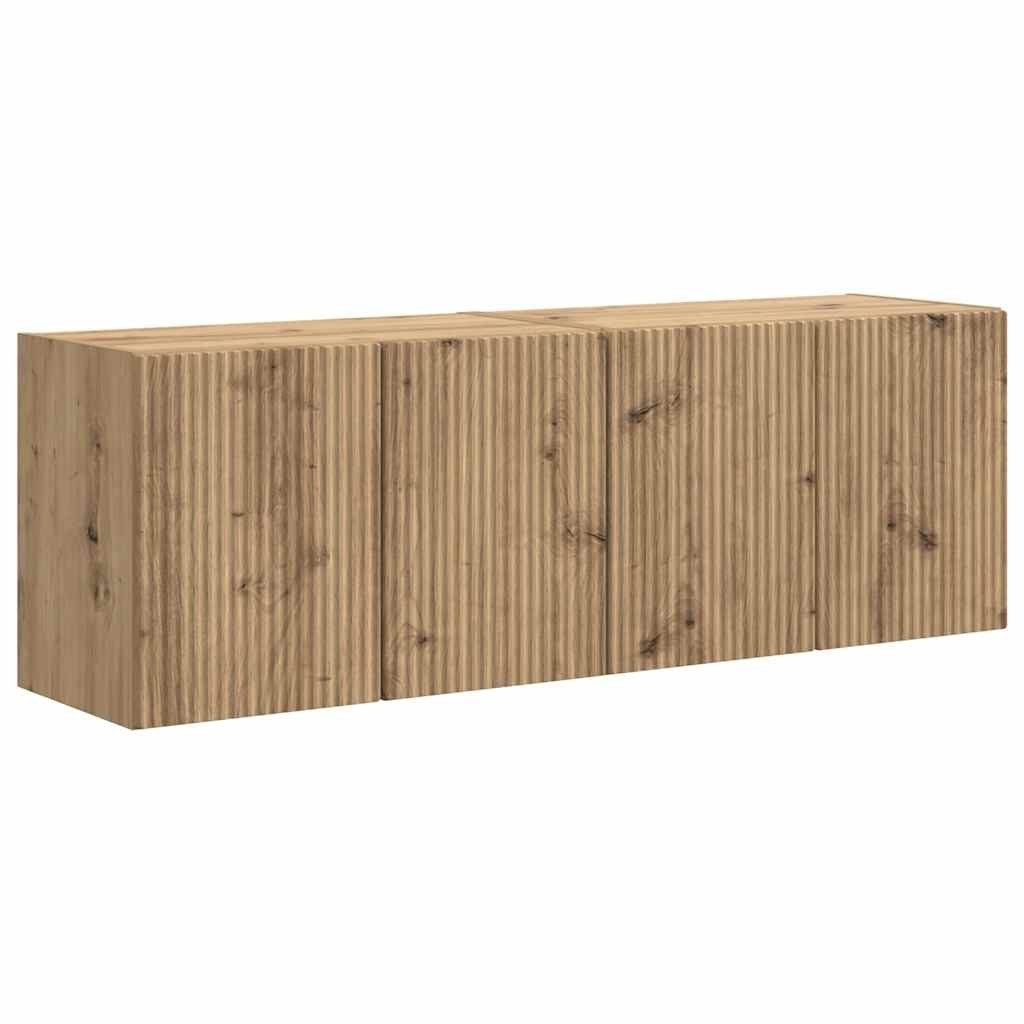 vidaXL TV-Wand TV-Wandschrank 2 pcs Artisan-Eiche 59,5 x 31 x 40 cm, (2-St) günstig online kaufen