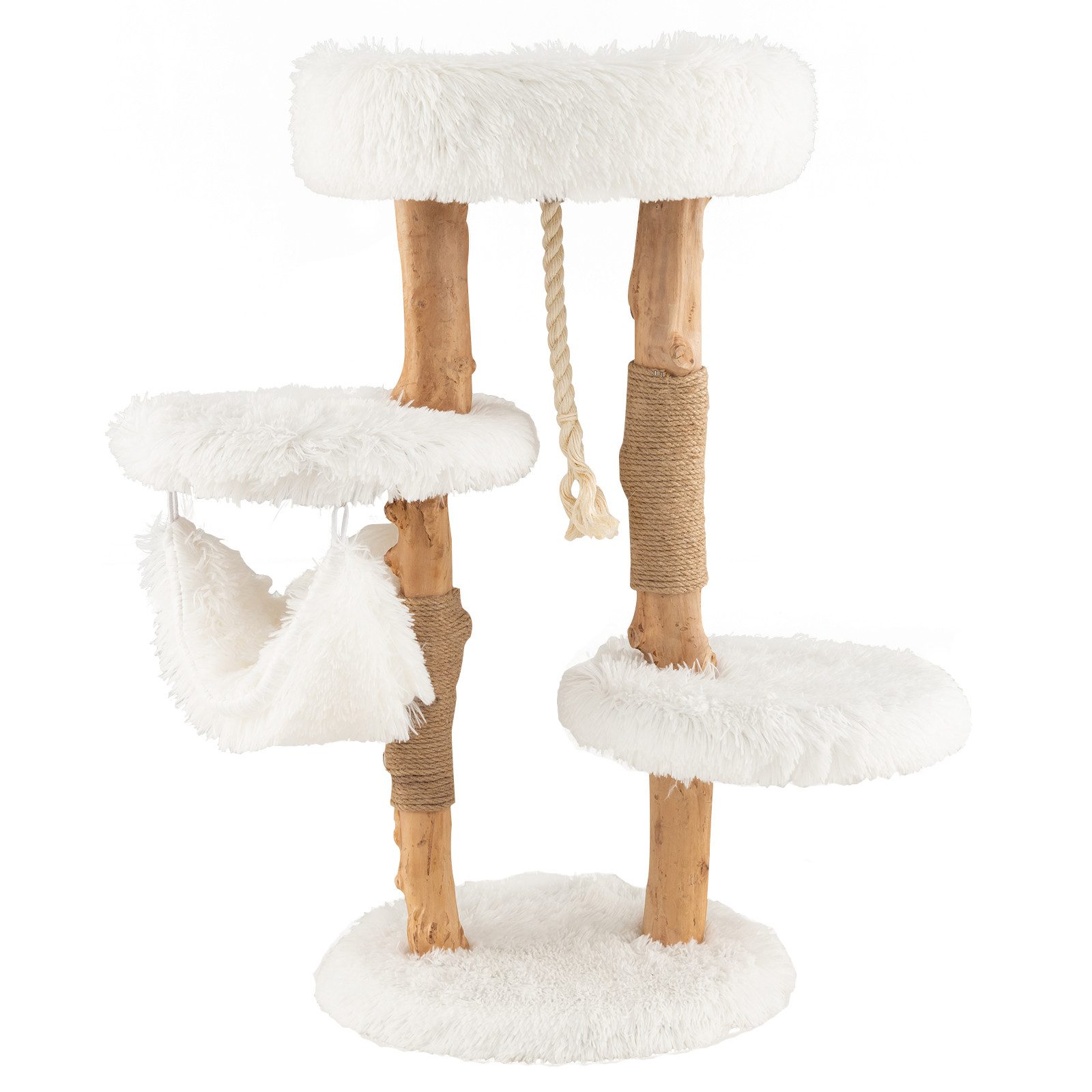 COSTWAY Kratzbaum Katzenbaum, aus Massivholz, mit Sisalseil von COSTWAY