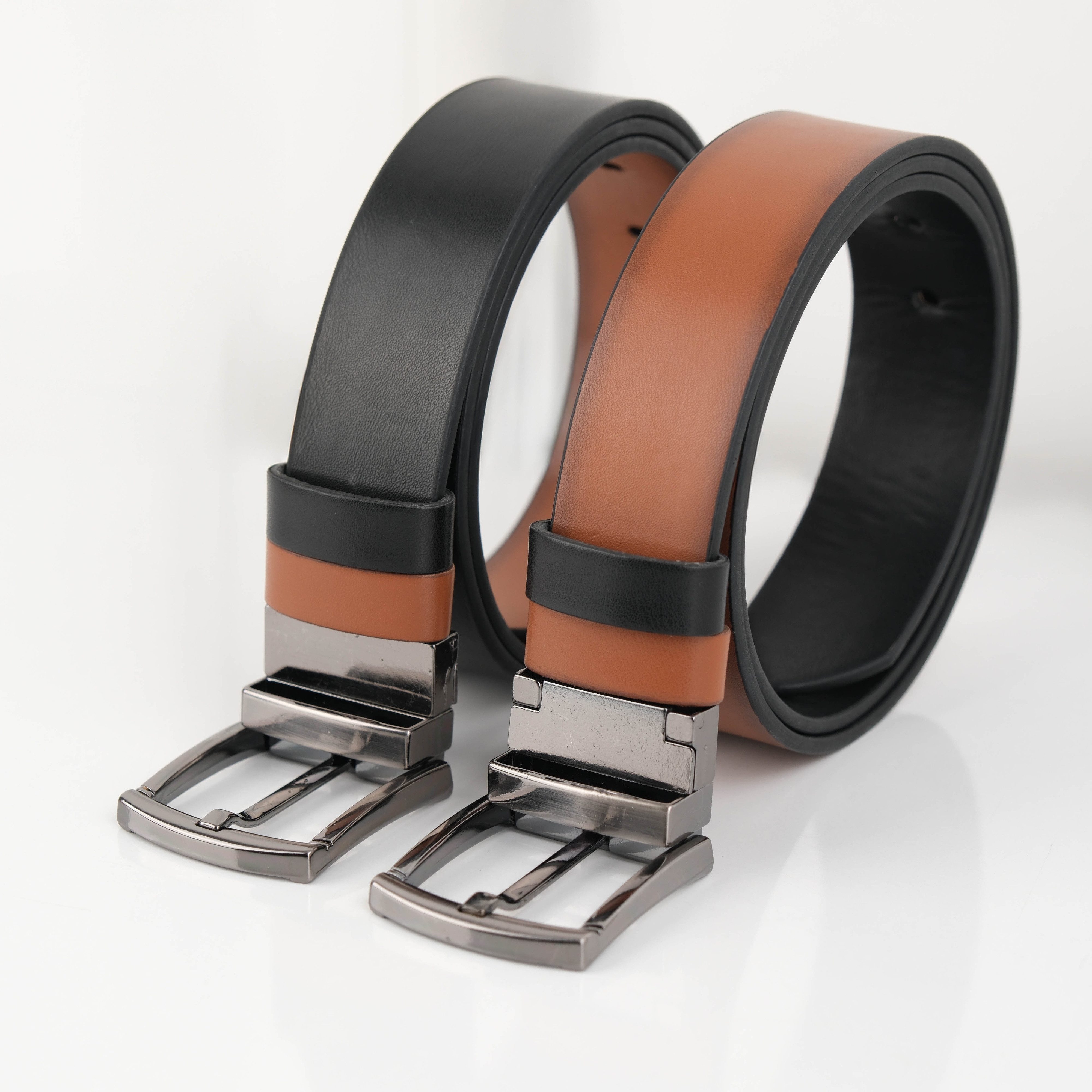 herémood Ledergürtel Wendegürtel Herren Kunstleder Gürtel Schwarz Braun dre günstig online kaufen