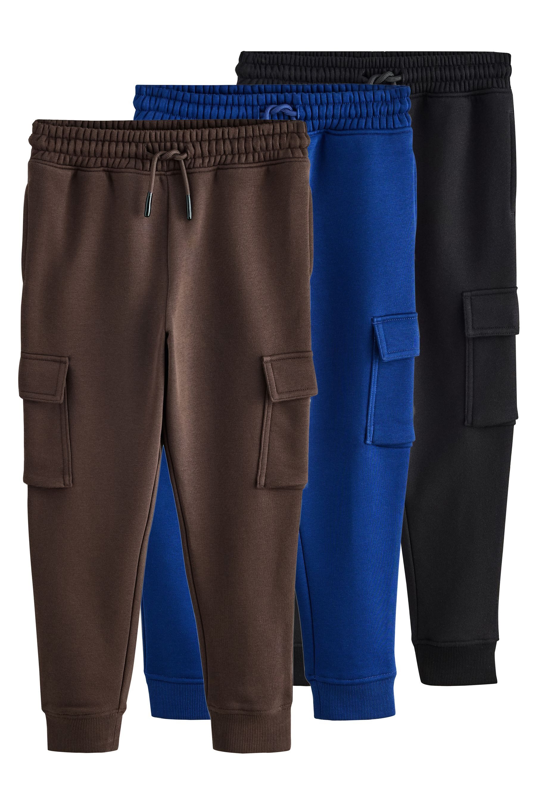 Next Jogginghose Slim Fit Cargo-Jogginghose, 3er Pack (3-tlg)