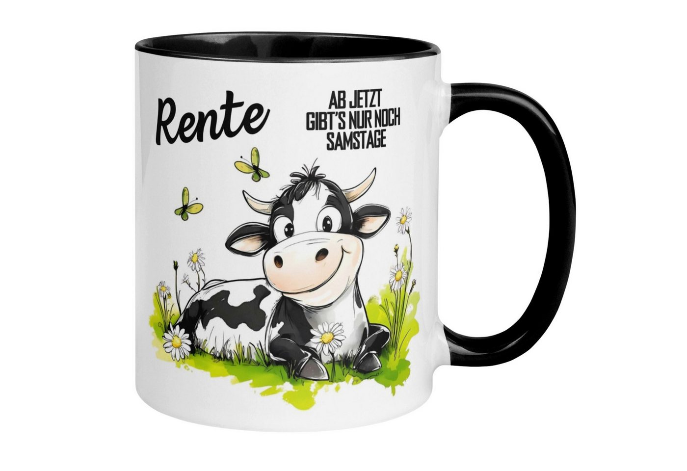 Momentals Tasse Rente – „Ab jetzt gibt’s nur noch Samstage“ – Geschenk Renteneintritt, Gratis Versand · Links-&Rechtshänder · Spülmaschinenfest