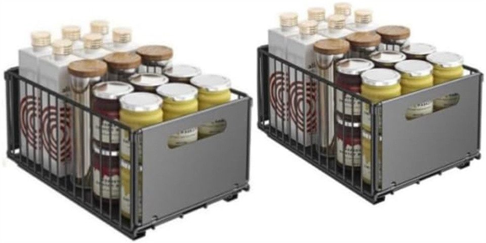 GarveeMore Küchenorganizer-Set 2 Stück Teleskopschublade, Faltbare Ausziehb günstig online kaufen