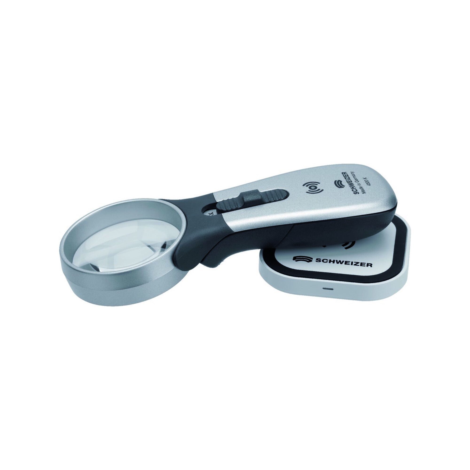 SCHWEIZER LED-Leuchte Handleuchtlupe Tech-Line Induktion Vergr.15x LED Linsen-Ø 16,3mm SCHWE