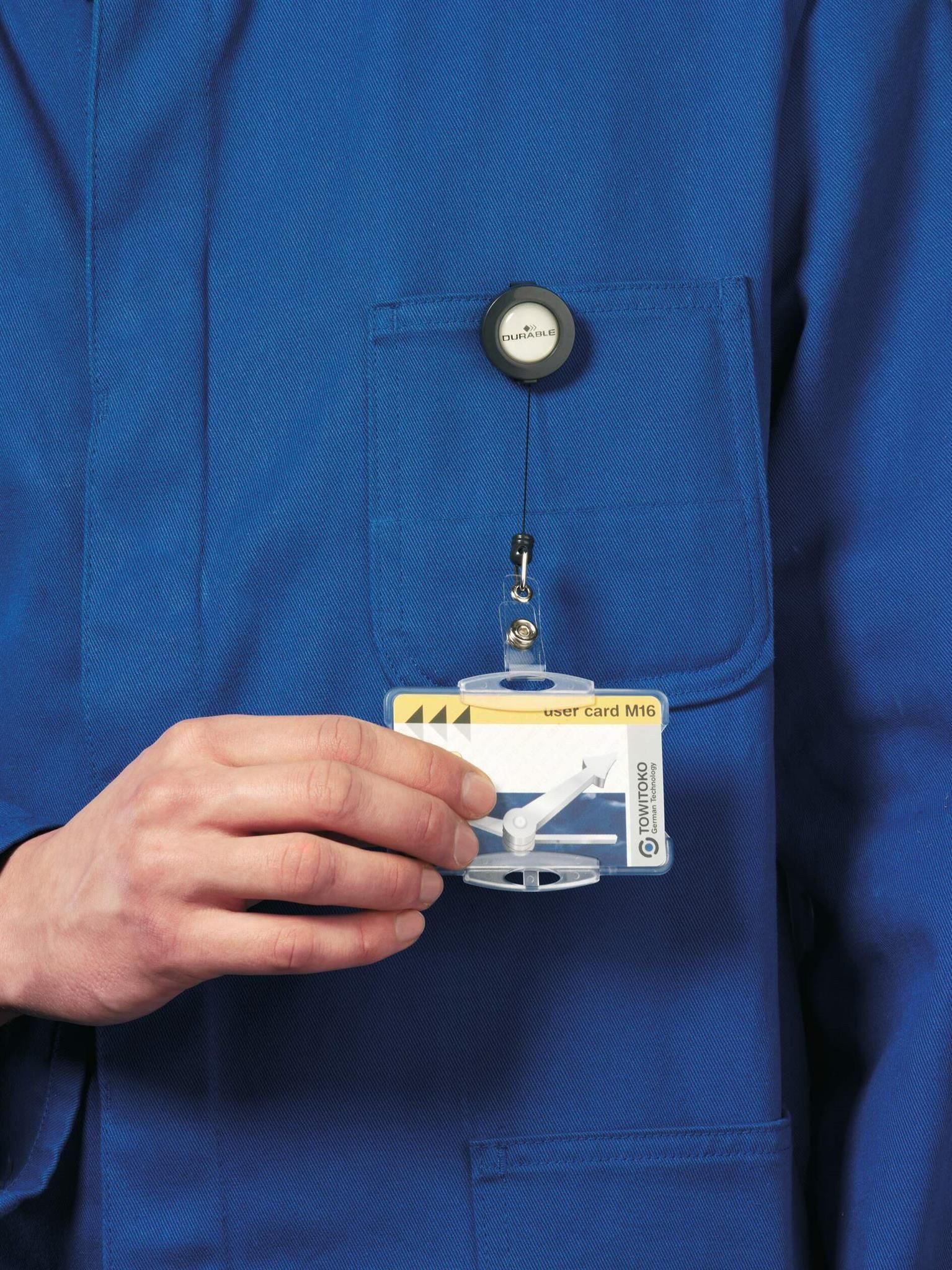 DURABLE Etui Durable Jojo mit Druckknopf 10St dgr Bandlänge 80mm