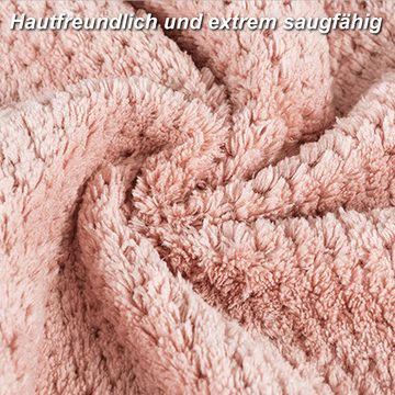 HUGERSTONE Duschhaube Duschhaube mikrofaser handtuch haare handtücher (2 St), saugfähig, schnelles Trocknen der Haare,25*65 cm