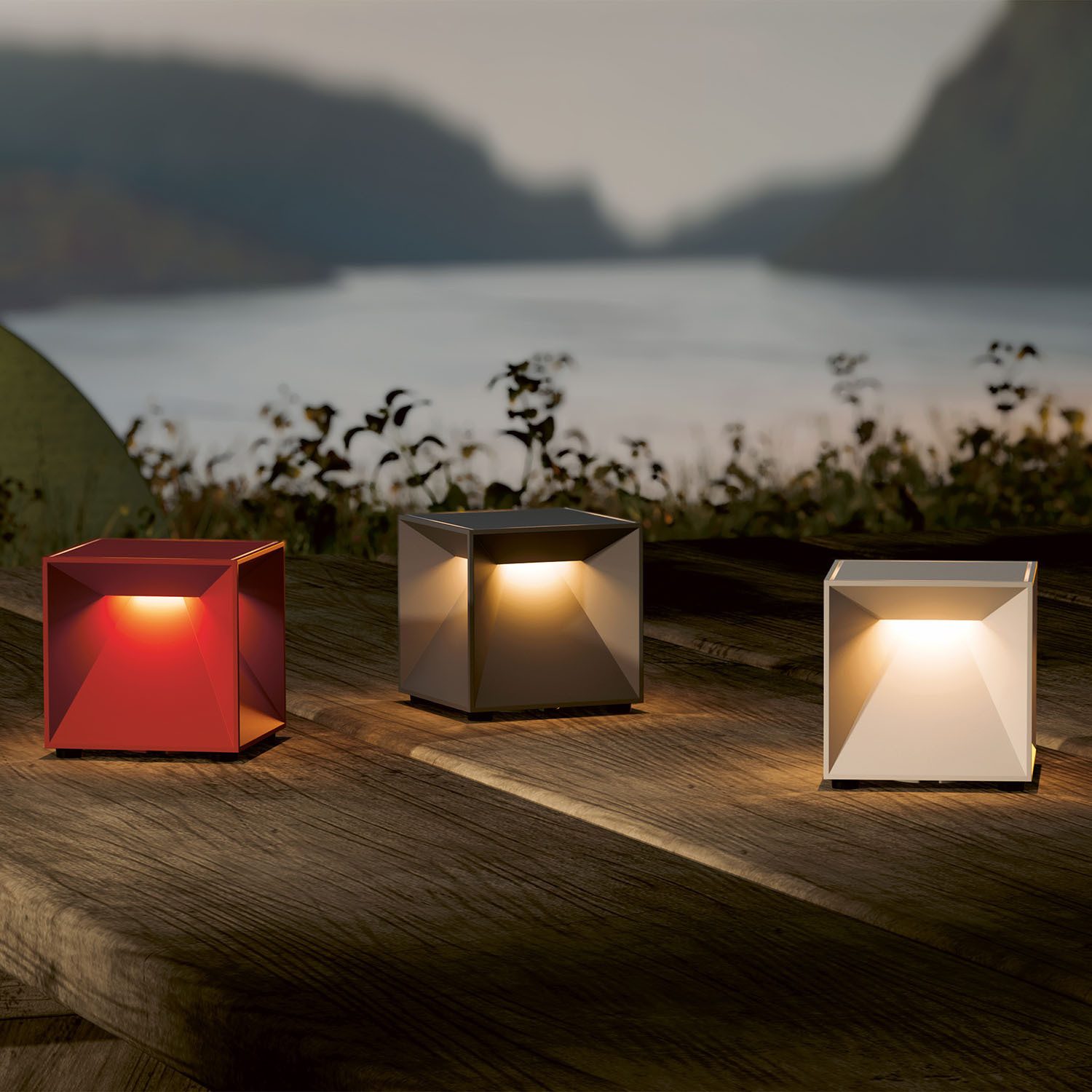 SIGOR LED Tischleuchte Akku-Tischleuchte mini, Dimmbar, LED fest integriert, Warmweiß