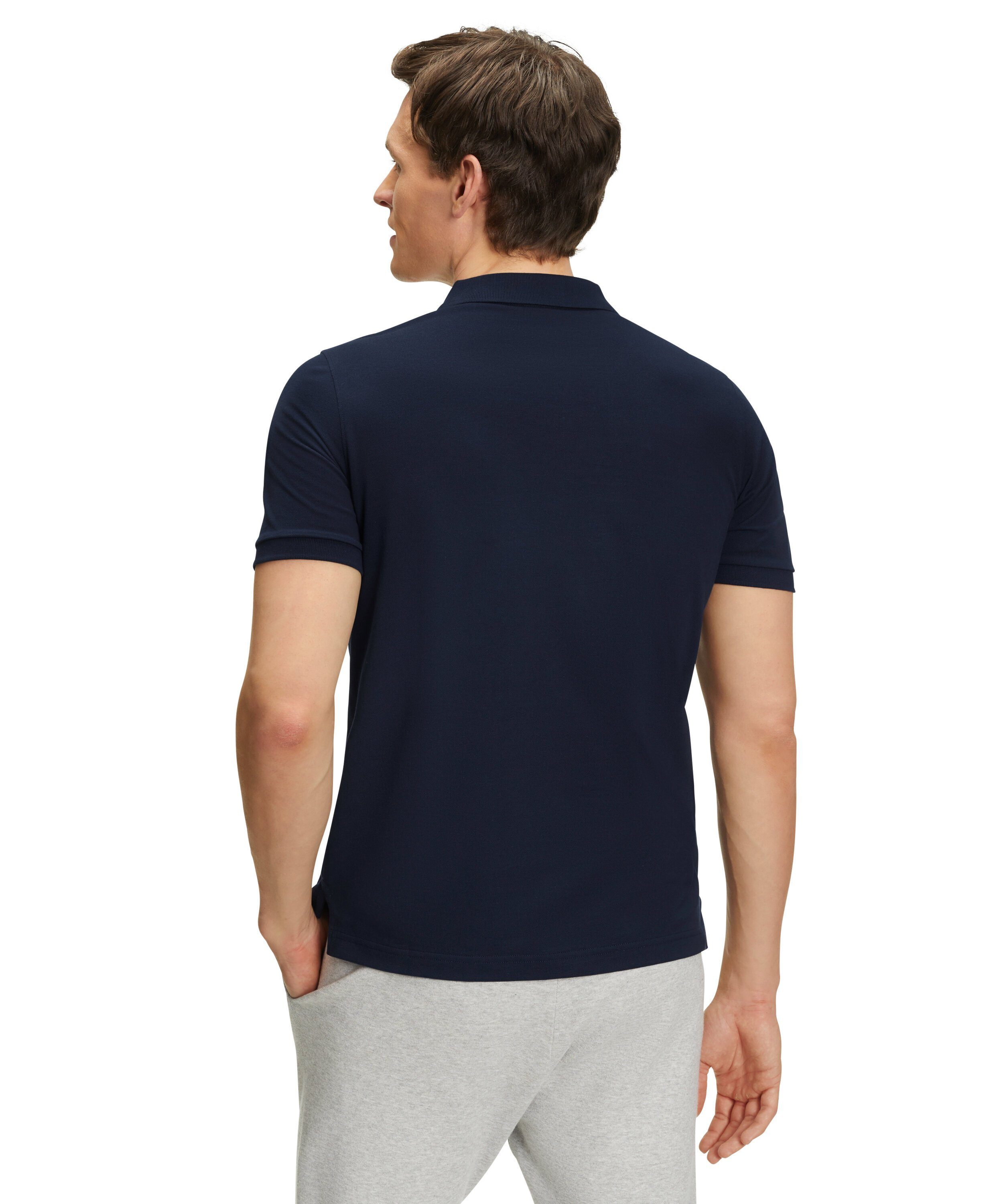 Poloshirt blue Pima-Baumwolle (6116) space hochwertiger aus FALKE
