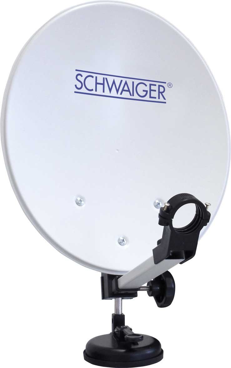 Schwaiger SAT3612HD SAT-Antenne (35 cm, Stahl, Single LNB, hellgrau)