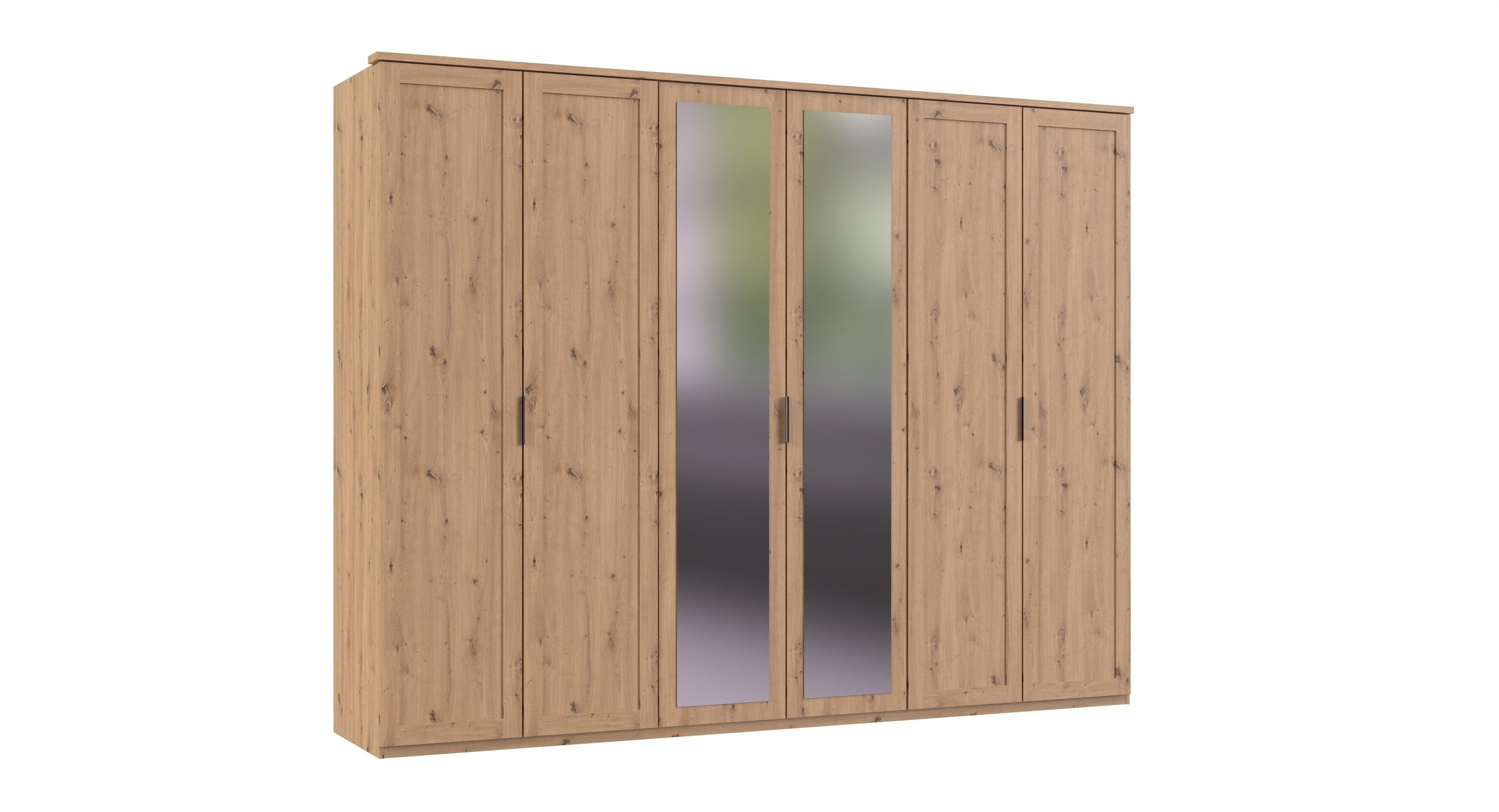 freiraum Drehtürenschrank NADJA in ARTISAN EICHE DEKOR / SPIEGEL - 270x208x58cm (BxHxT)