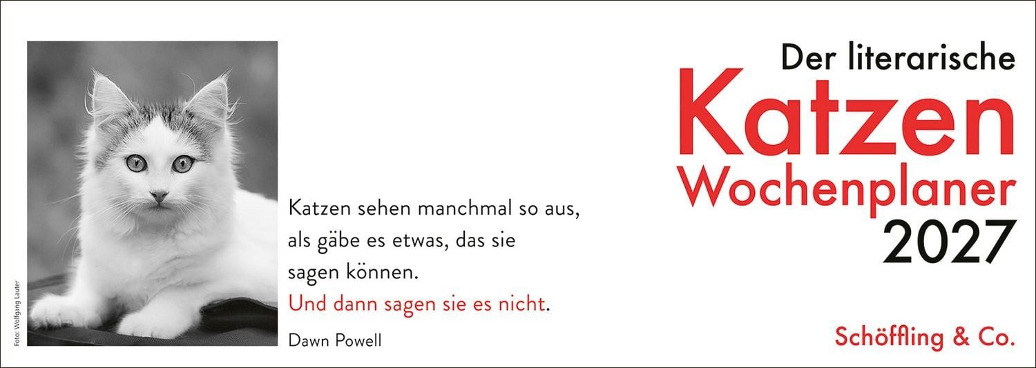 Tischkalender Der literarische Katzen Wochenplaner 2027