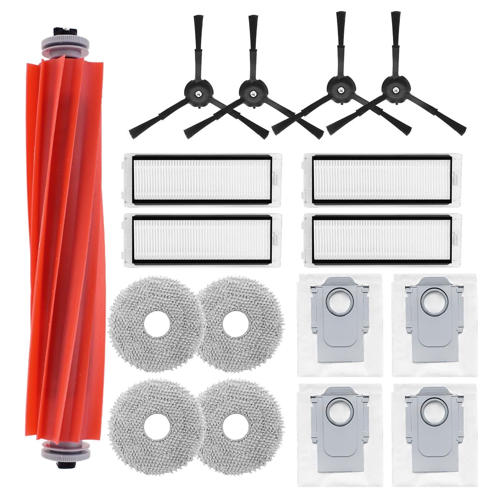 VERCO Reinigungsbürsten-Set Reinigungskit für Roborock, Für Roborock Q Revo, (17-tlg), Ersatz Teile Set Wartungskit Filter Seitenbürste Zubehör Bürste