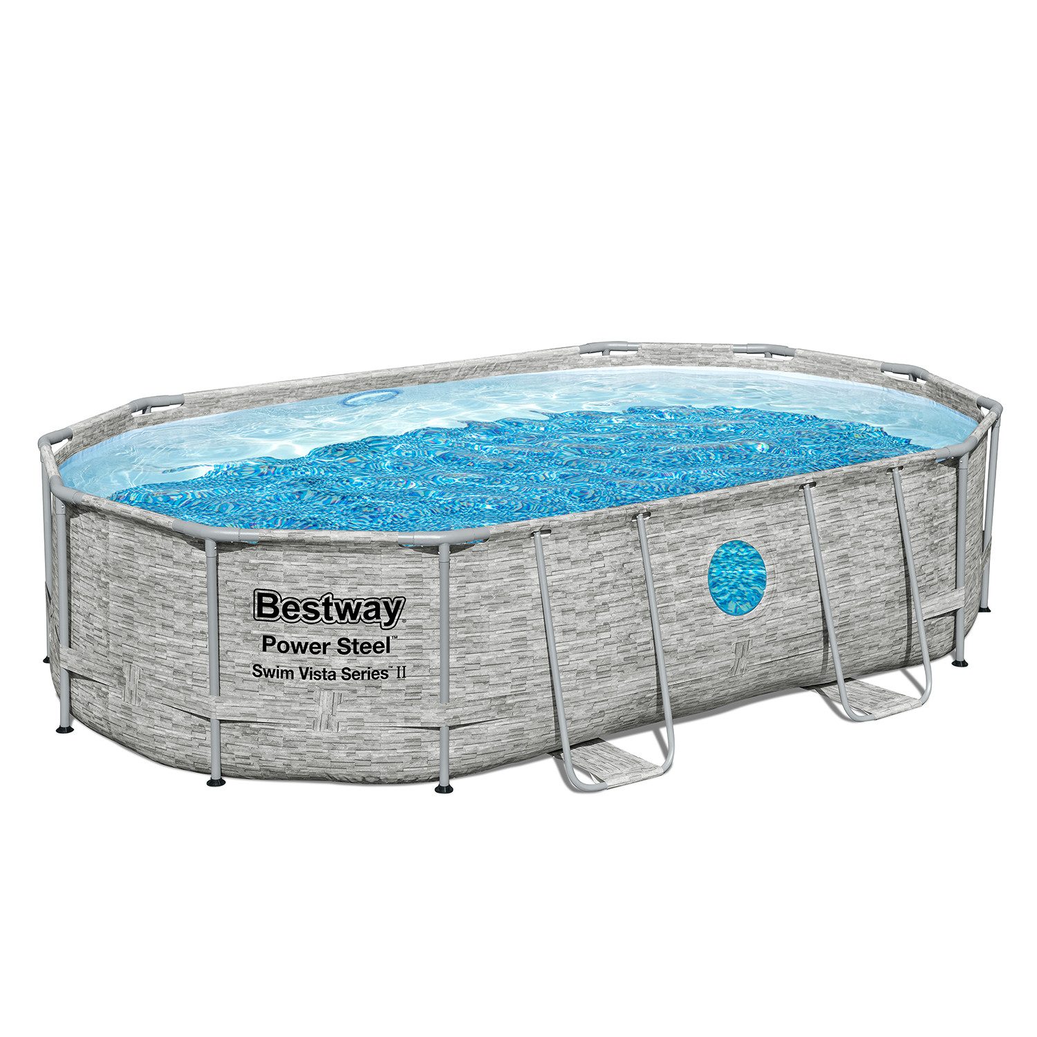 Framepool Power Steel™ Swim Vista Series™ Solo Pool ohne Zubehör 488 x 305 x