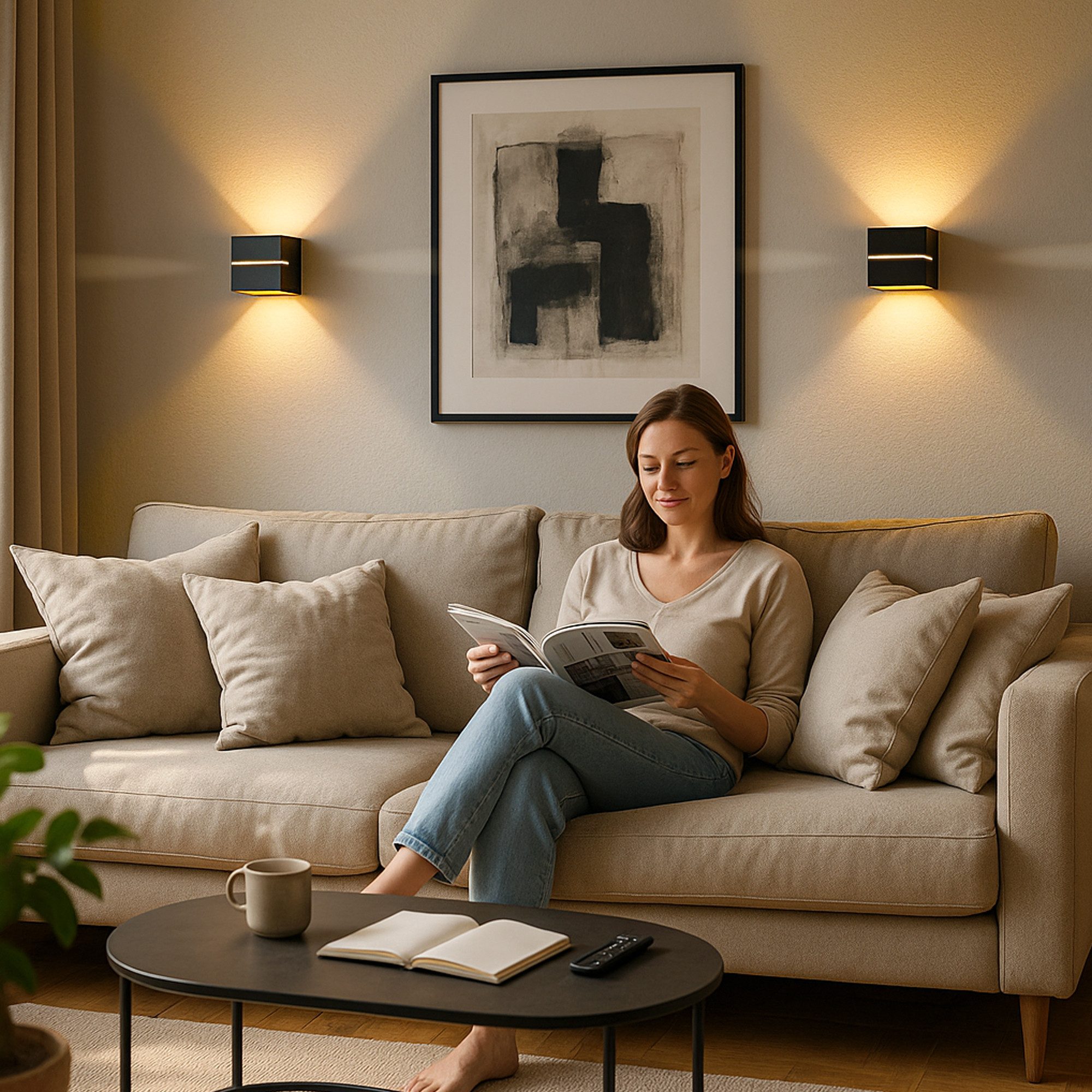 SSC-LUXon LED Wandleuchte Wandleuchte KOURA schwarz gold Up Down inkl. G9 L günstig online kaufen