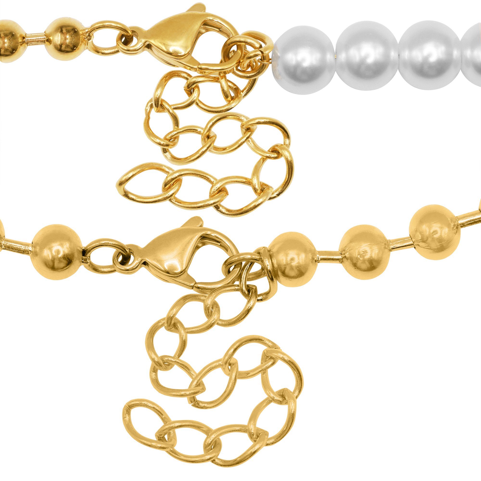 Armband Set (inkl. Sara und Damen Halskette Collier Geschenkverpackung), goldfarben Heideman Geschenkset mit