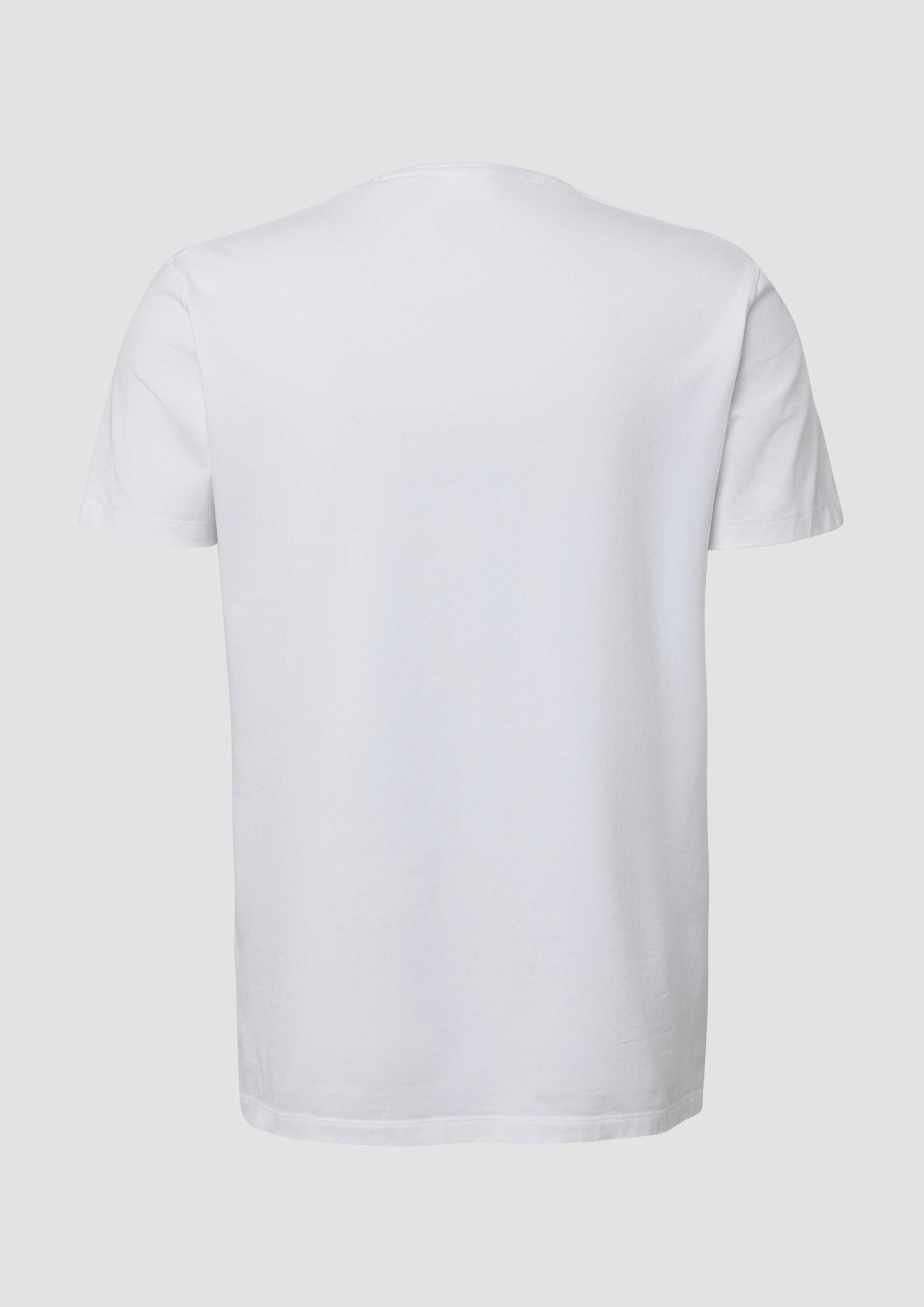s.Oliver Kurzarmshirt T-Shirt T-Shirt aus Baumwollstretch