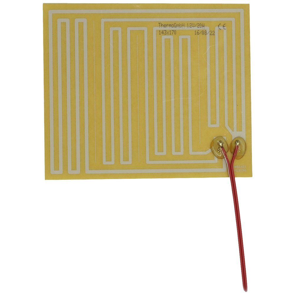 Heizmatten Thermo TECH Polyester Heizfolie 12 V 20 W (L x B) 170 mm x 143 mm