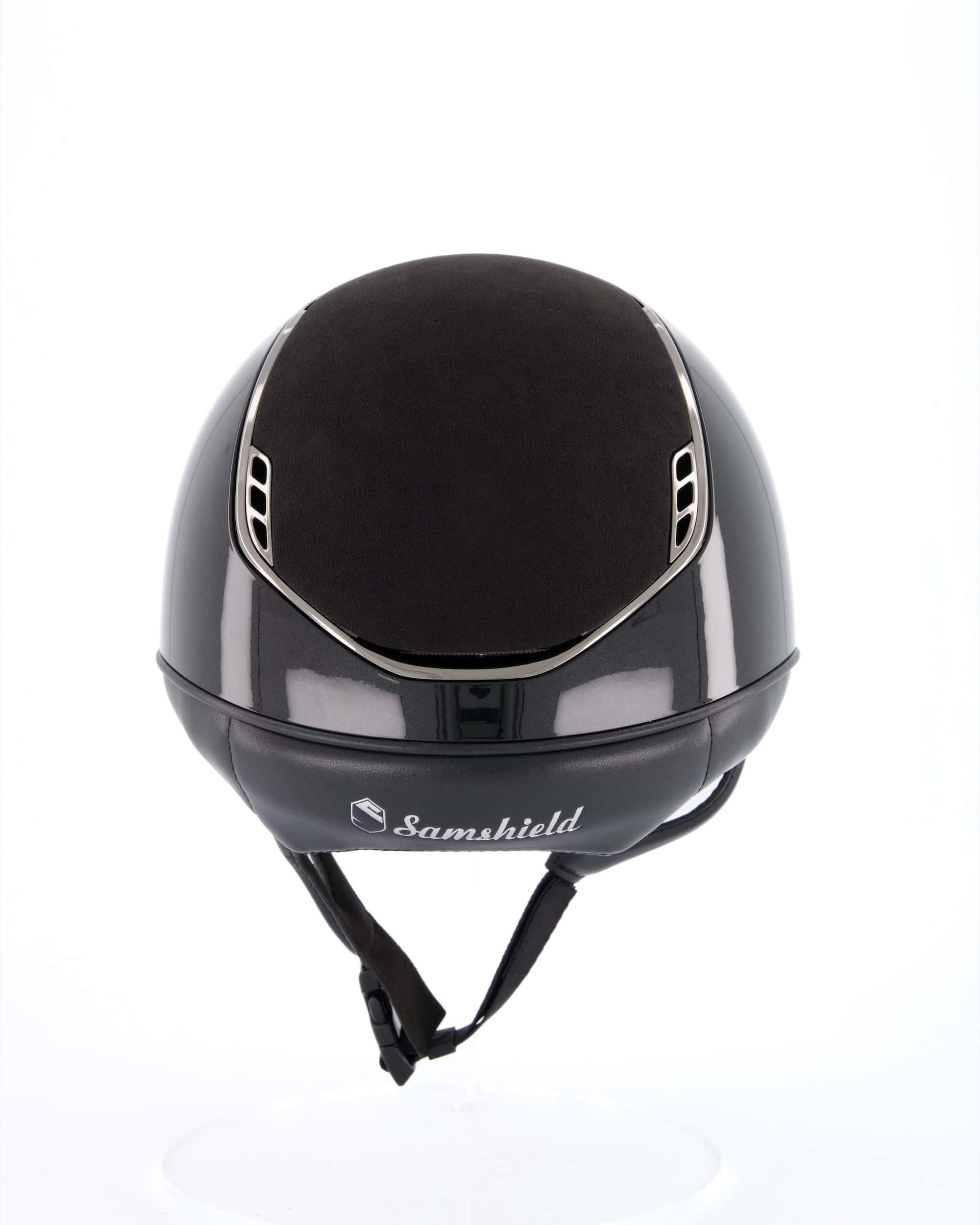 Samshield Reithelm Reithelm 2.0 Shadowglossy, Top Alcantara Black, Trim Black Chrome, Bla