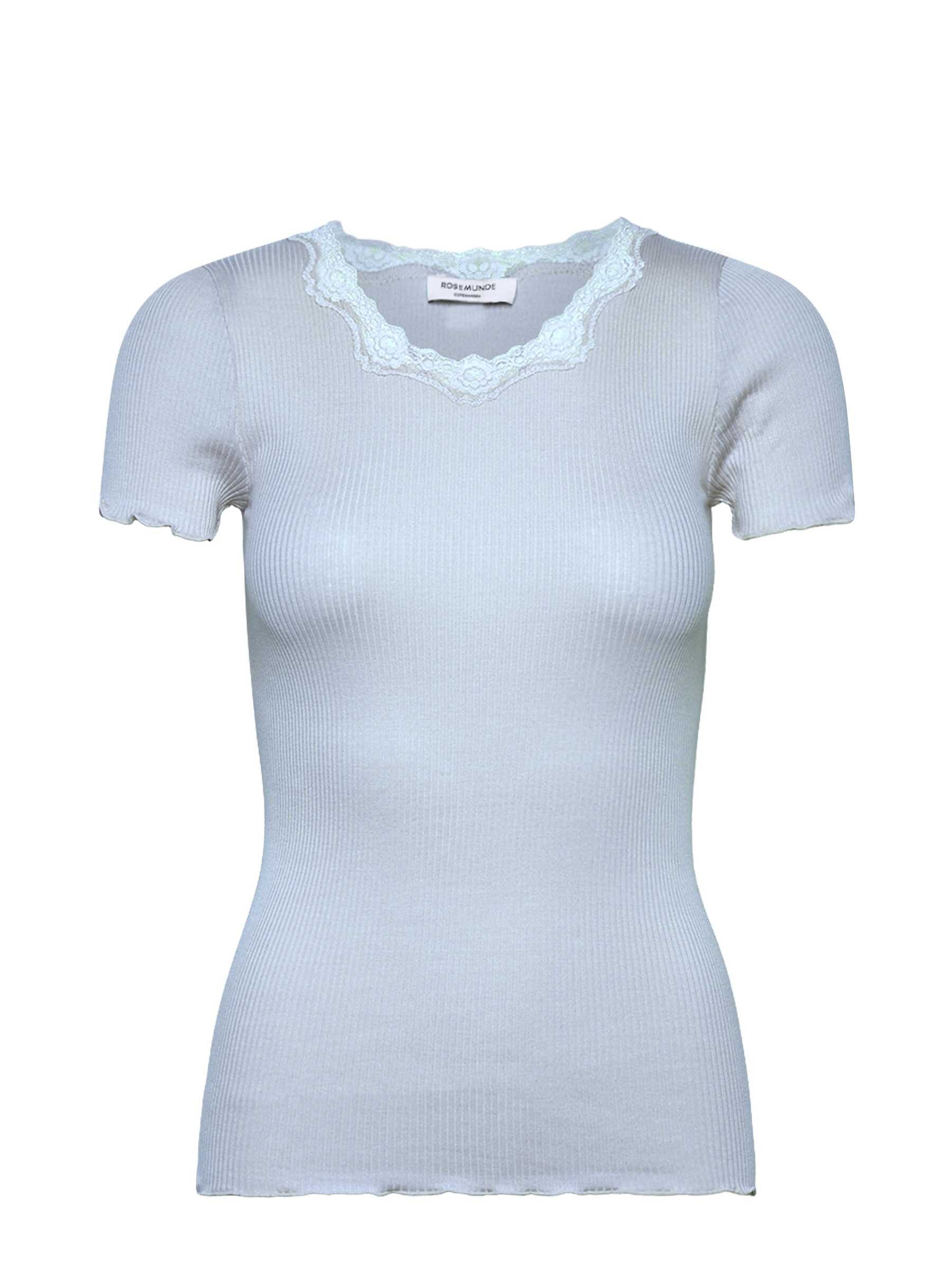 rosemunde Spitzenshirt Beatha lace t-shirt mit Seide mit Seide wunderschönes Halbarmshirt mit edler Spitze am Rundhalsausschnitt