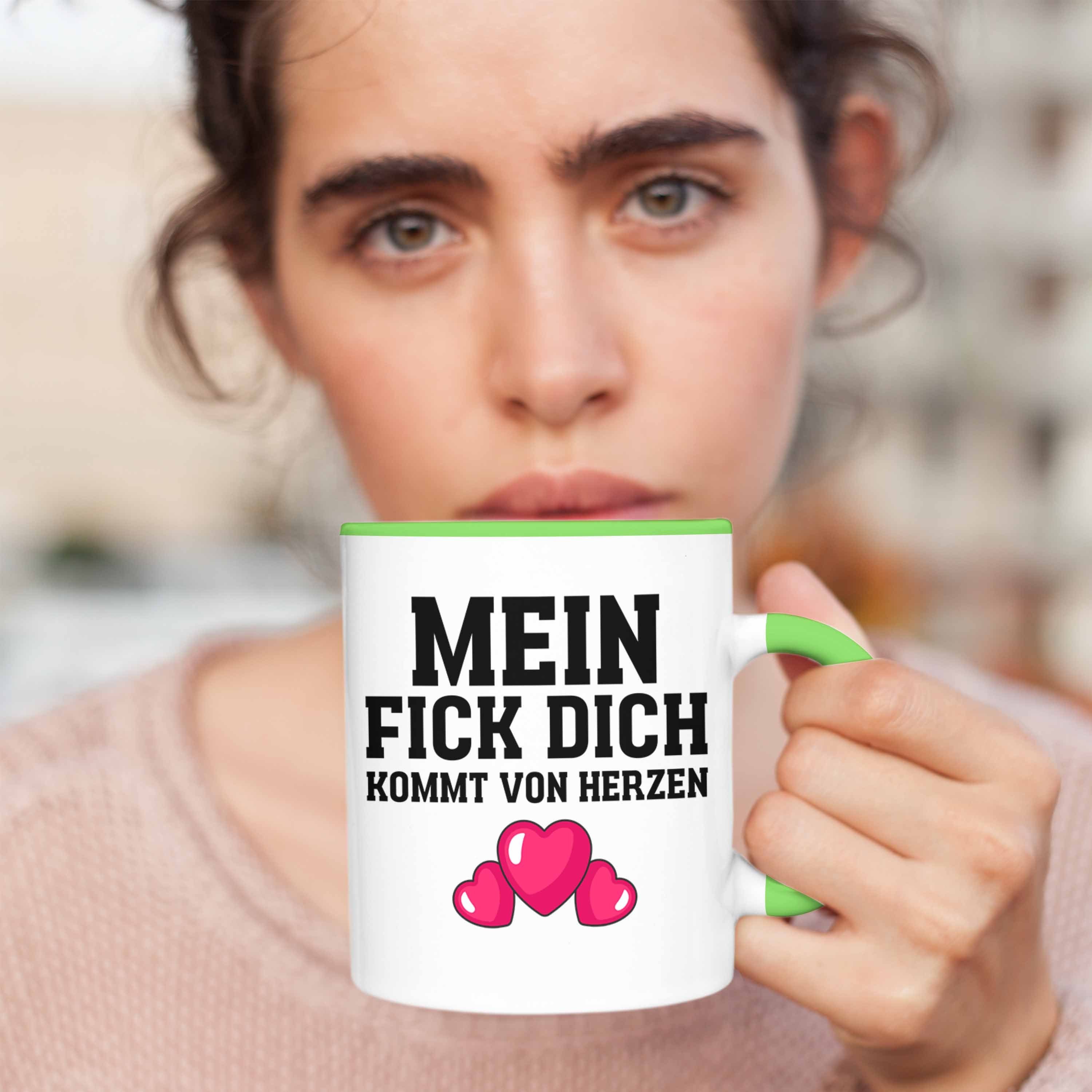 Grün Tasse Tasse Kommt Von Kollege Witzige Kollegin Spruch Dich Trendation - Mein F Büro Lustige Herzen Trendation Kaffeetasse mit