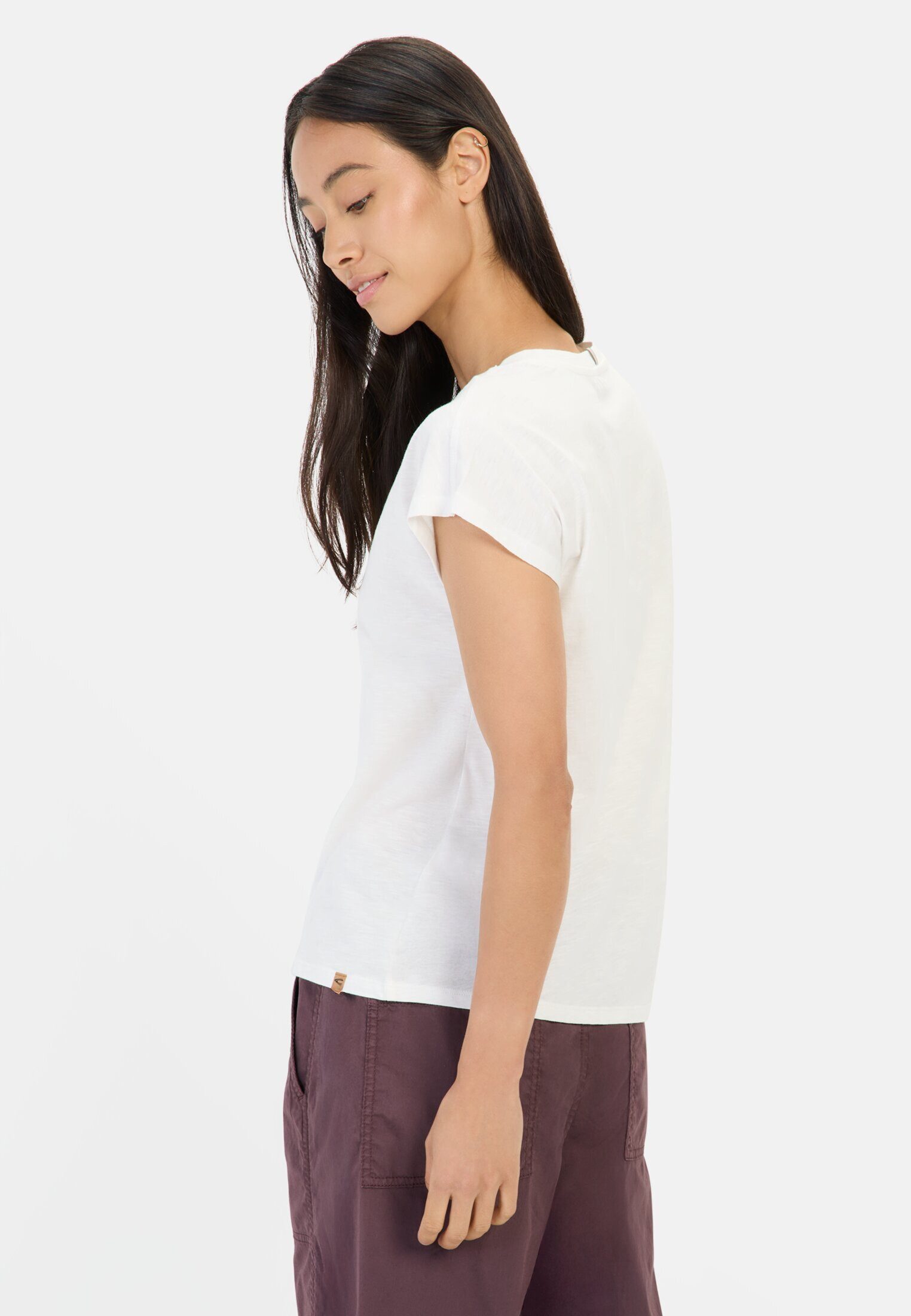 camel active T-Shirt aus Baumwolle Kurzarm Rundhals günstig online kaufen