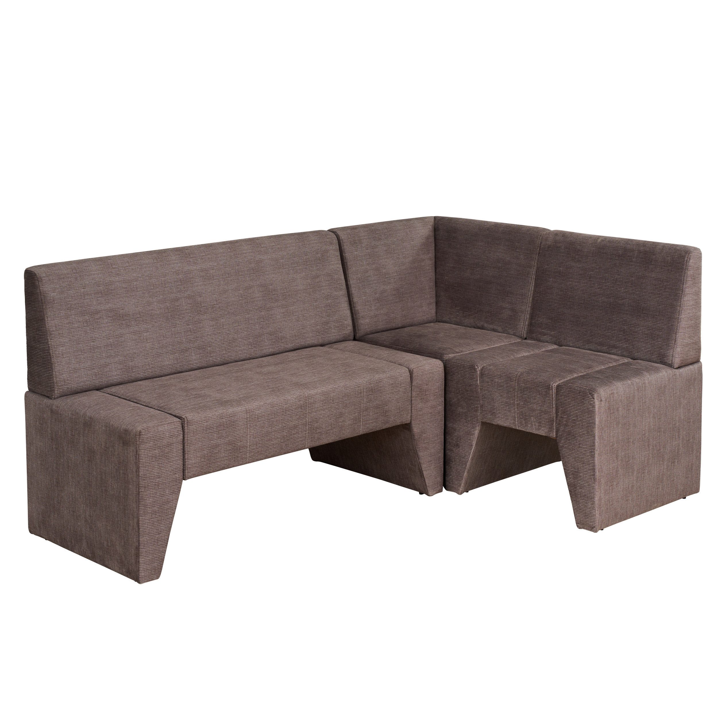 Rodnik Eckbank Trend, modular (3 einzelne Teile), gepolstert, Cordoptik
