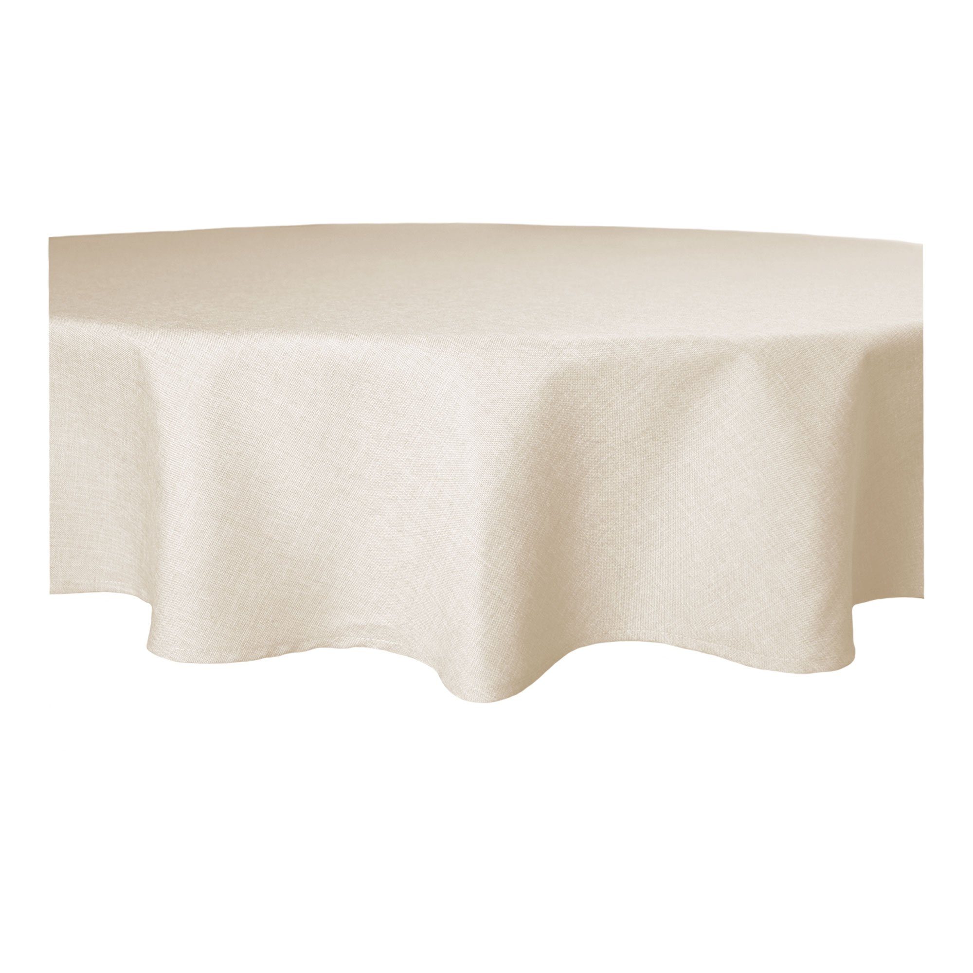 Haus und Deko Tischdecke Tischdecke rund 140 cm Ø beschichtet Leinenoptik wasserabweisend (1-tlg)
