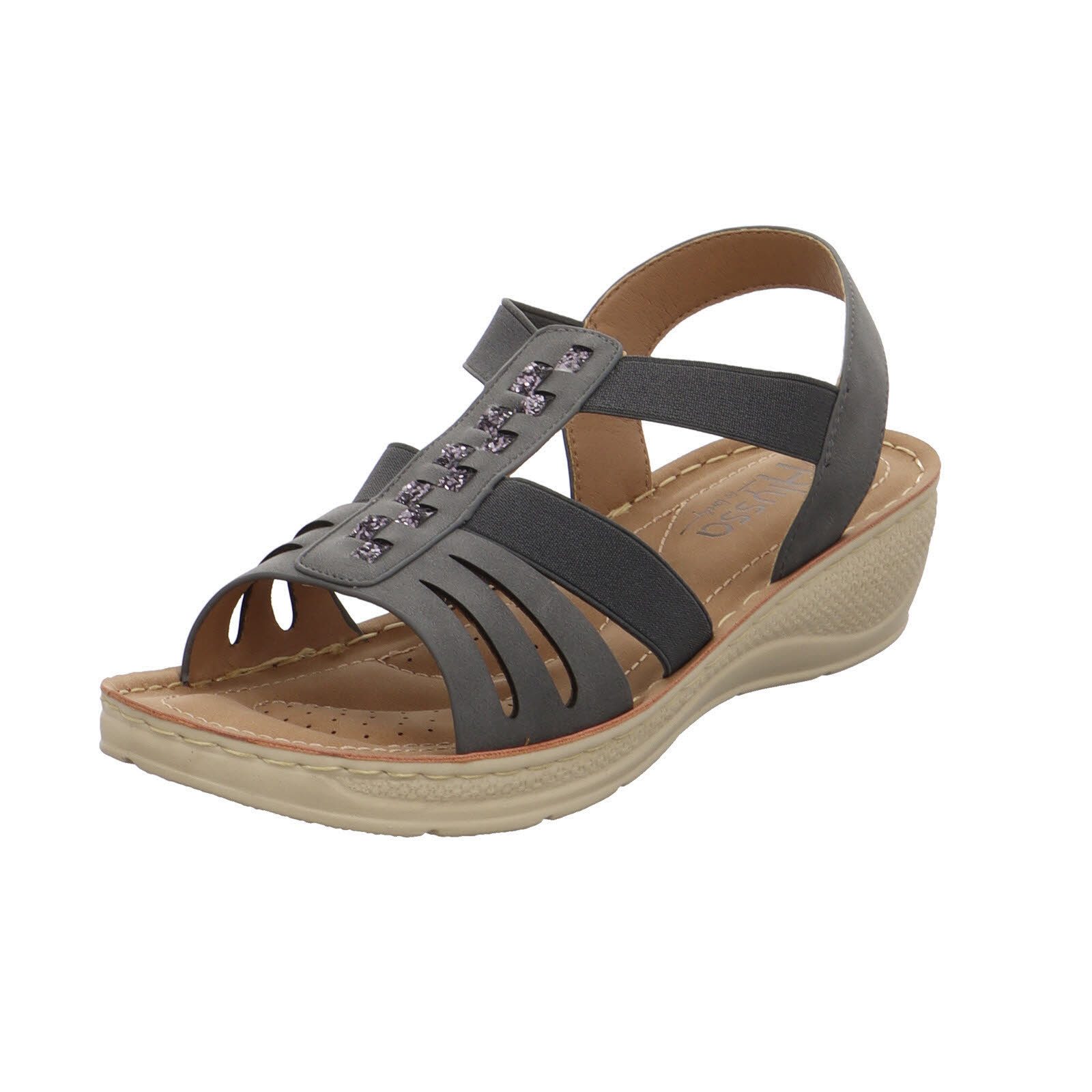 Alyssa 6629-71-GY Keilsandalette
