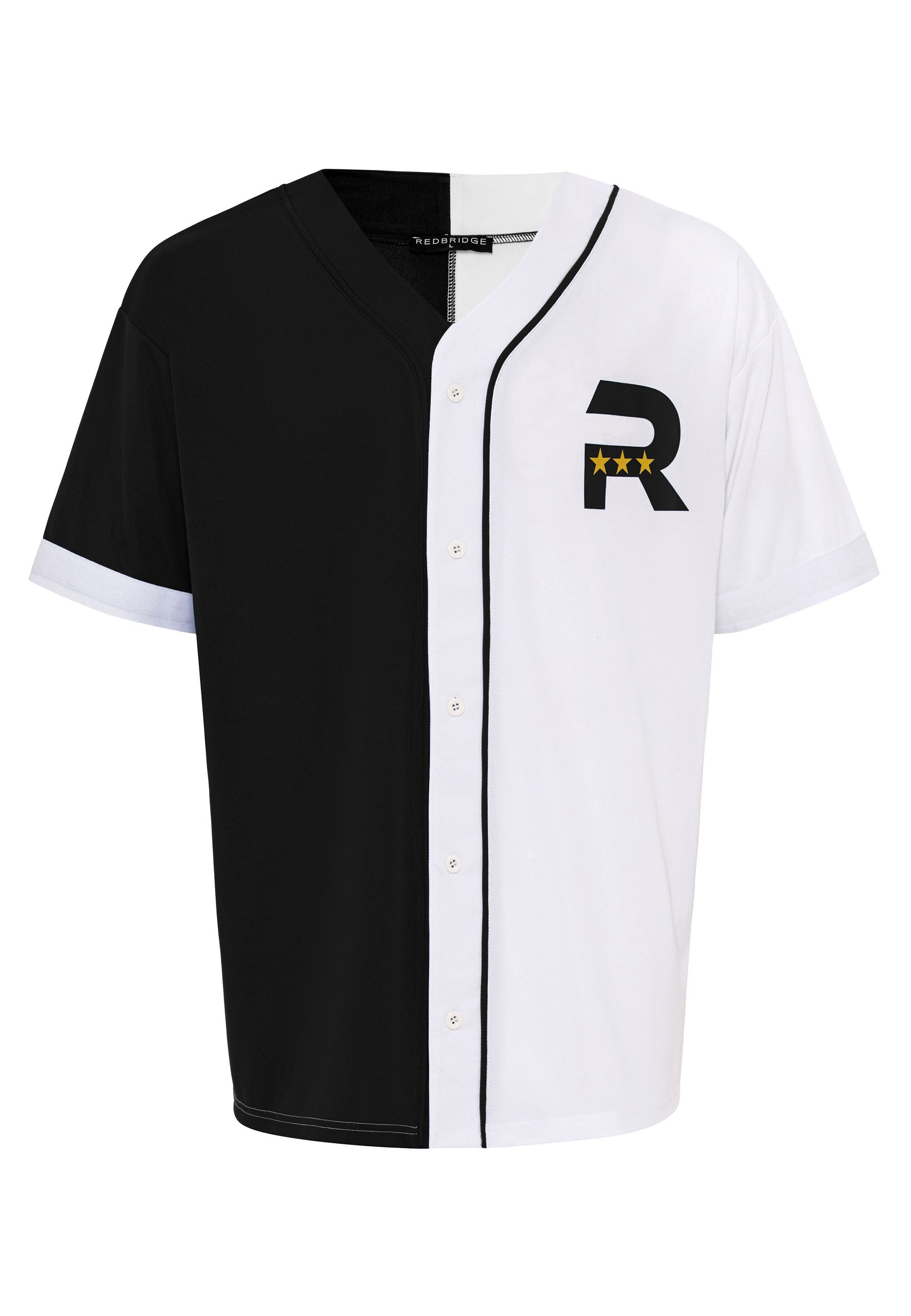 RedBridge T-Shirt im Baseball-Look - Knopfleiste, günstig online kaufen