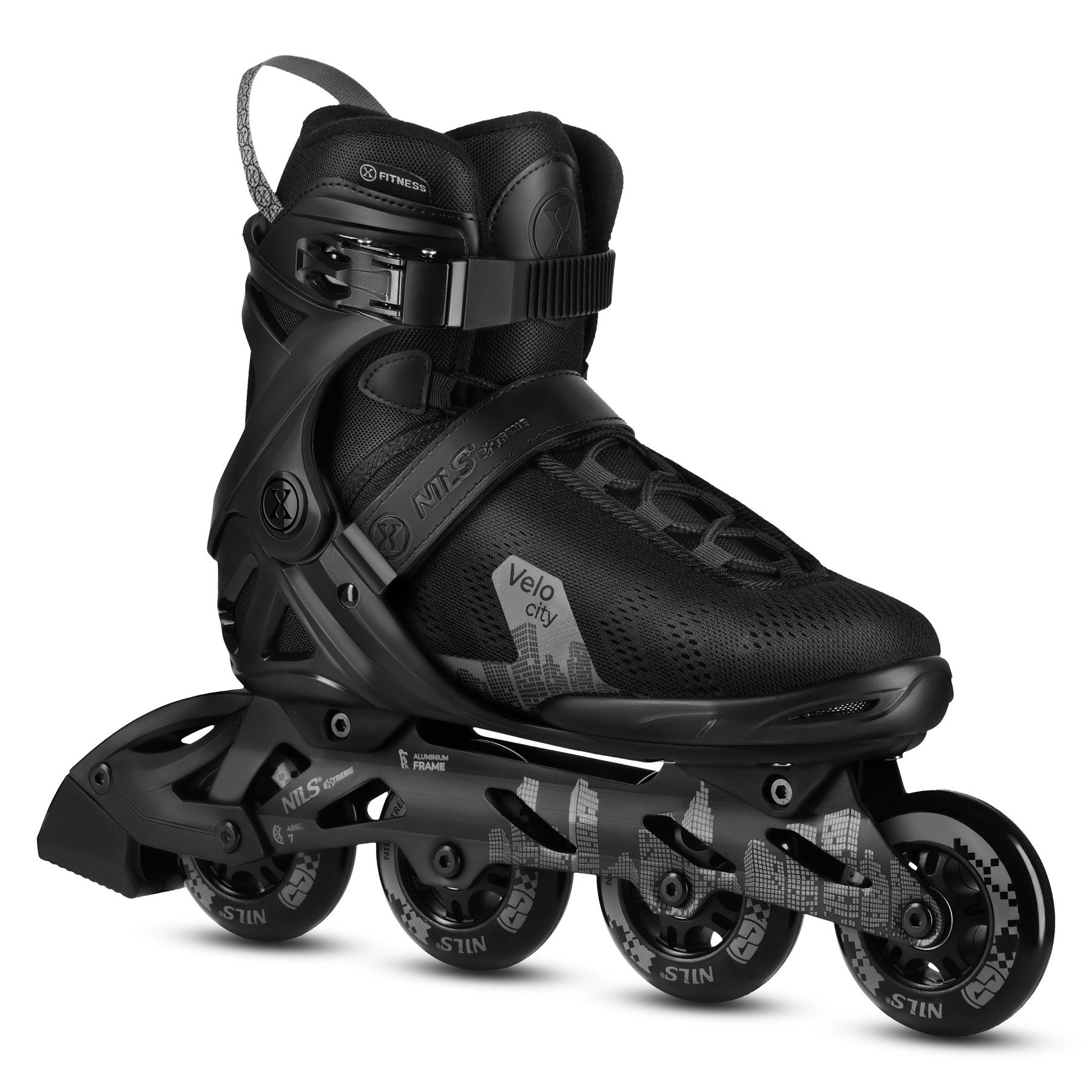NILS EXTREME Inlineskates Inliner Rollschuhe Speedskates, (Spar-Set, 2-St., 41), Alu-Schiene, ABEC 7, Bremse, belüfteter Schuh