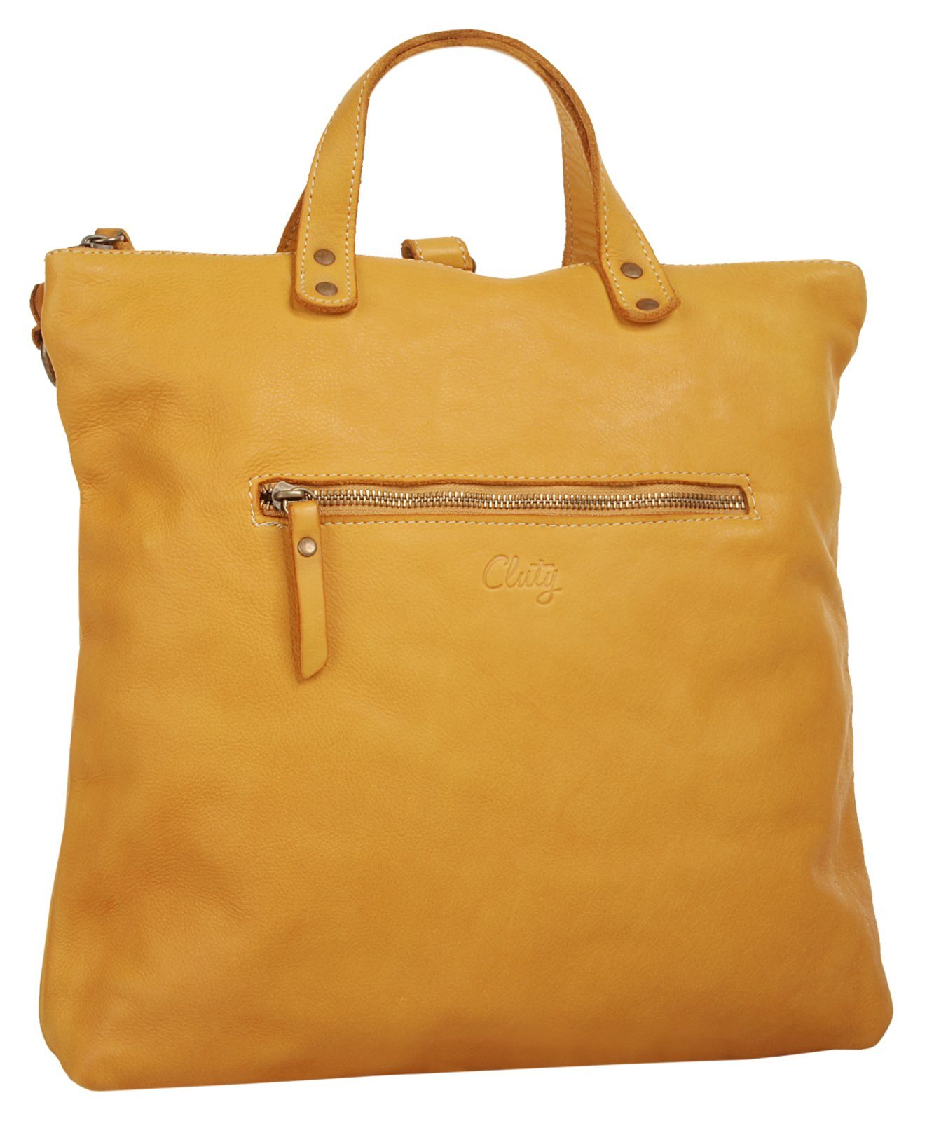 Cluty Umhängetasche, echt Leder, Made in Italy