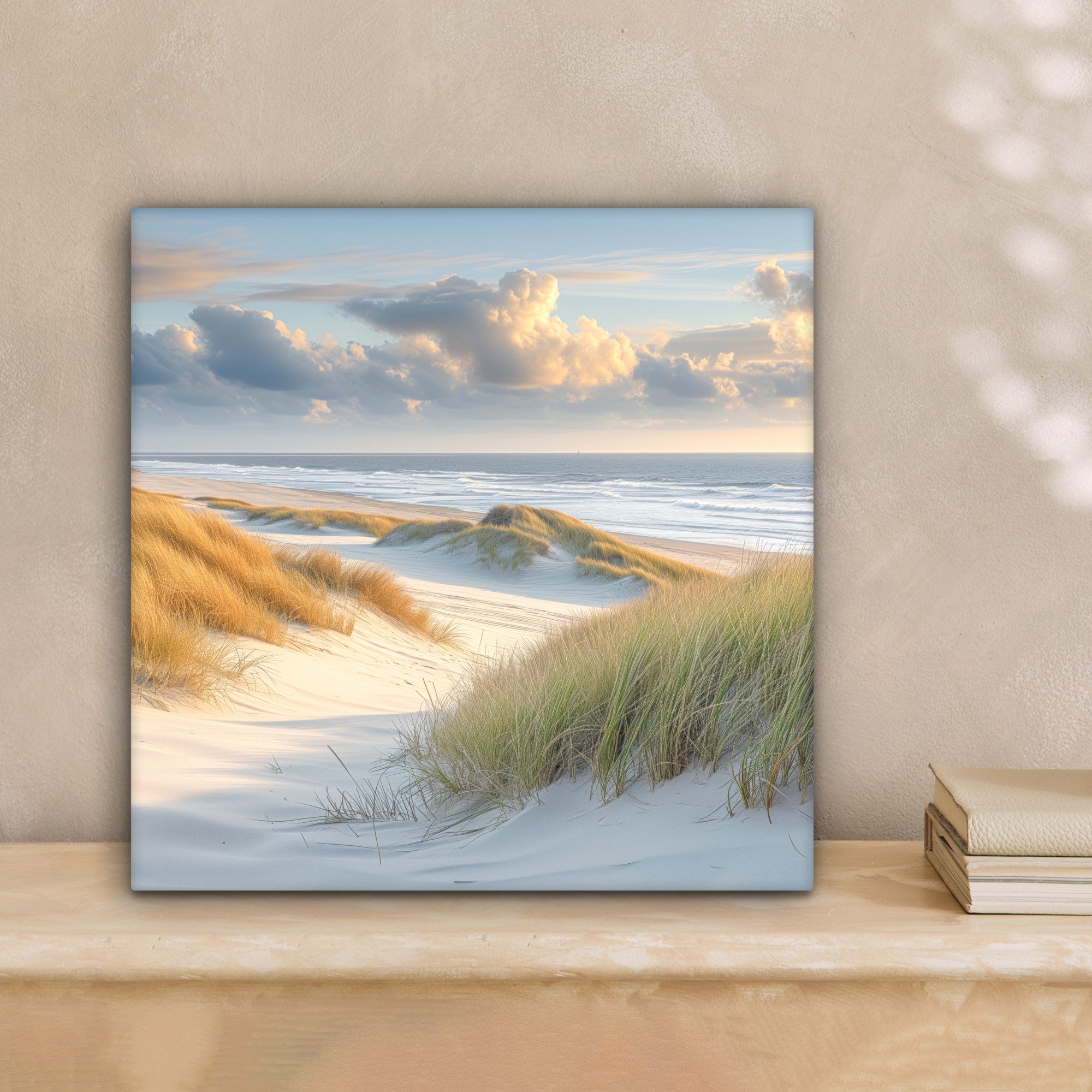 OneMillionCanvasses® Leinwandbild Strand - Dünen - Borstgrasrasen - Wattenm günstig online kaufen